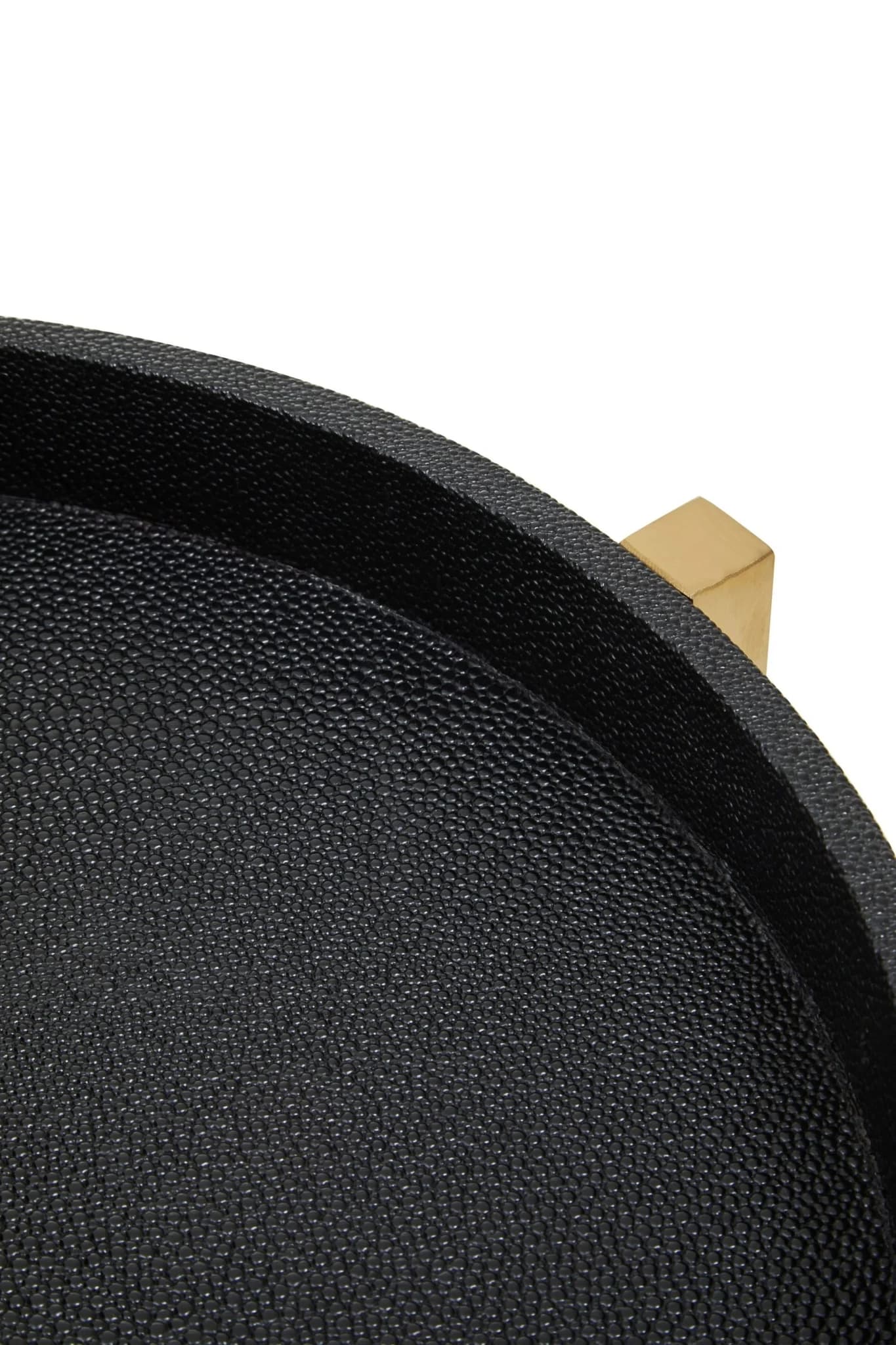 Cardoba Set Of Two Gold and Black Shagreen Effect Tray Side Tables - Tables, photo 5 of 6