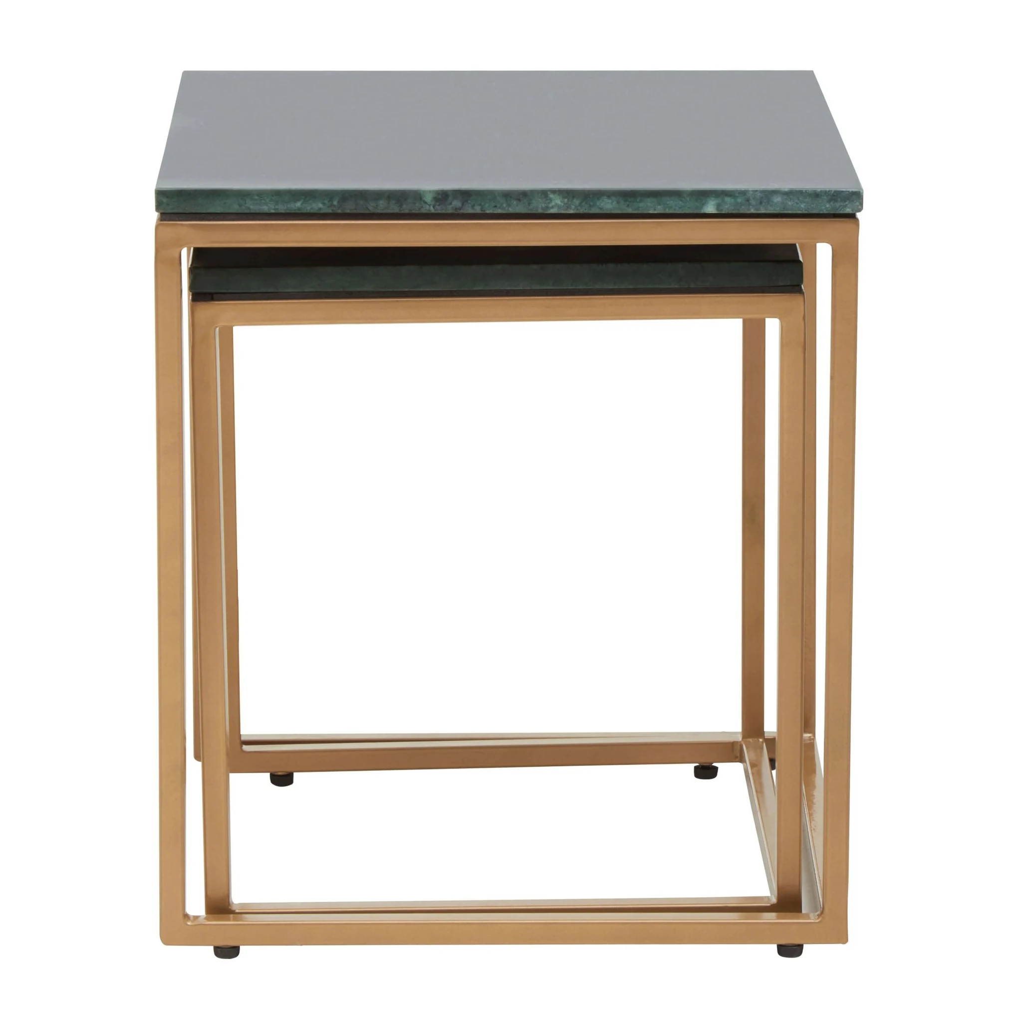 Varana Nest Of Two Green Marble Top Tables - Tables, photo 4 of 7
