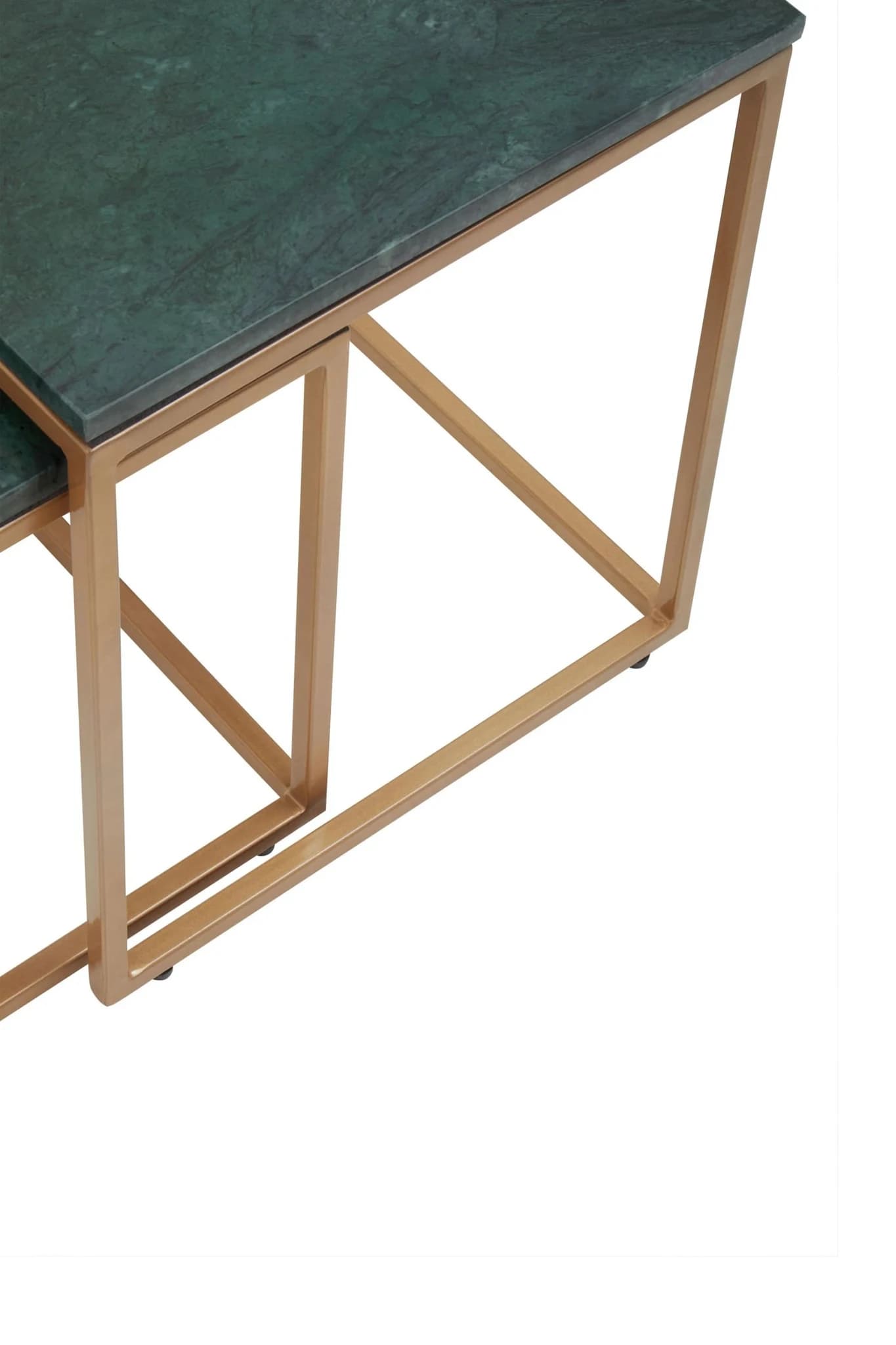 Varana Nest Of Two Green Marble Top Tables - Tables, photo 6 of 7