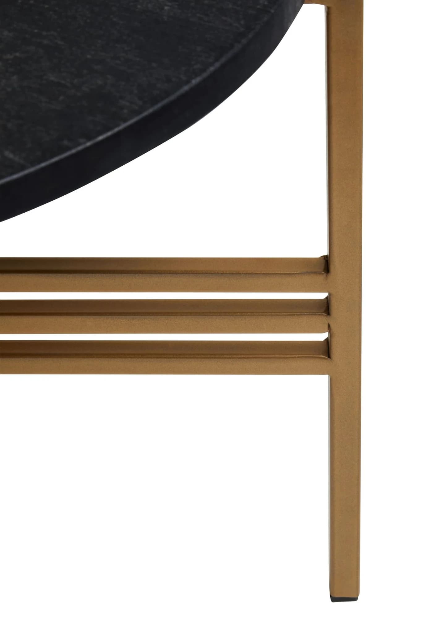 Varana Set of 2 Black Marble Top Round Side Table - Tables, photo 7 of 8
