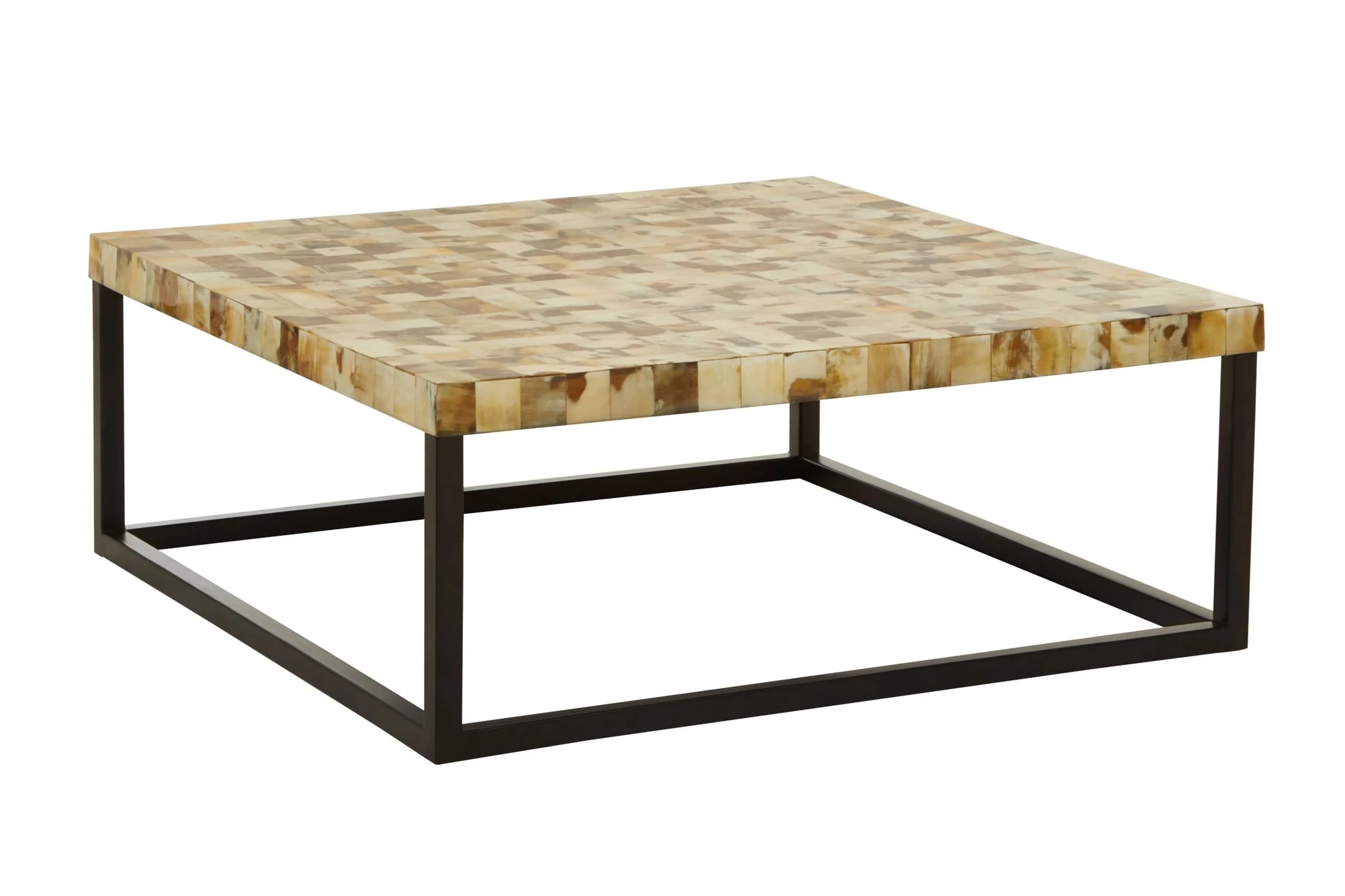 Obra Cream Mother of Pearl Square Coffee Table - Tables, photo 2 of 5