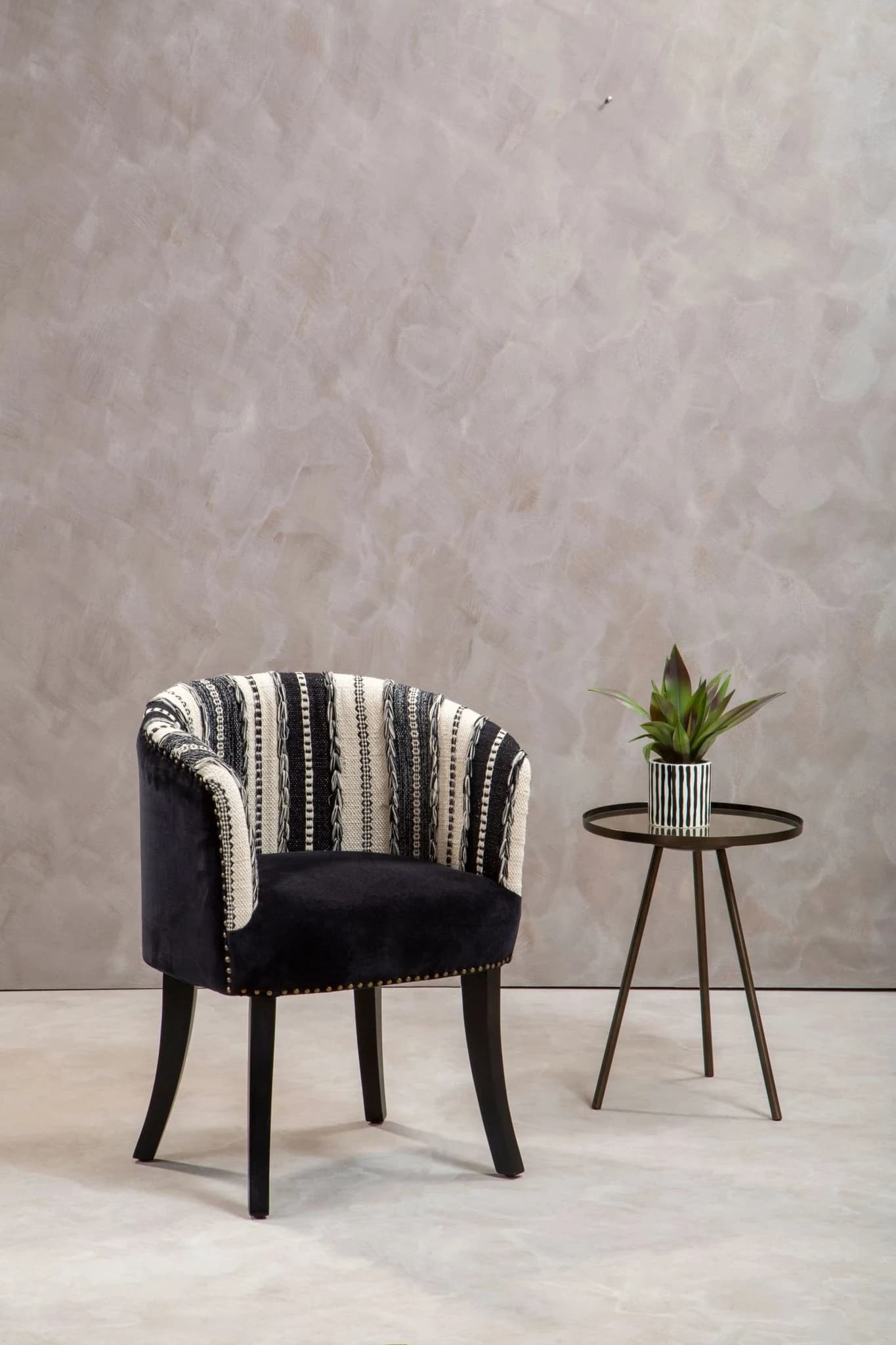 Cefena Black and White Chair - Seating, photo 6 of 8
