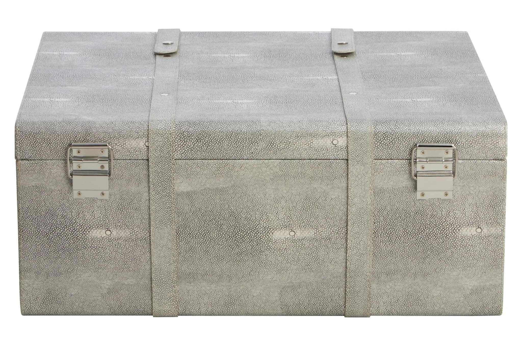 Cardona Set Of Three Grey Shagreen Effect Storage Trunks - Bookcases & shelving, photo 6 of 8