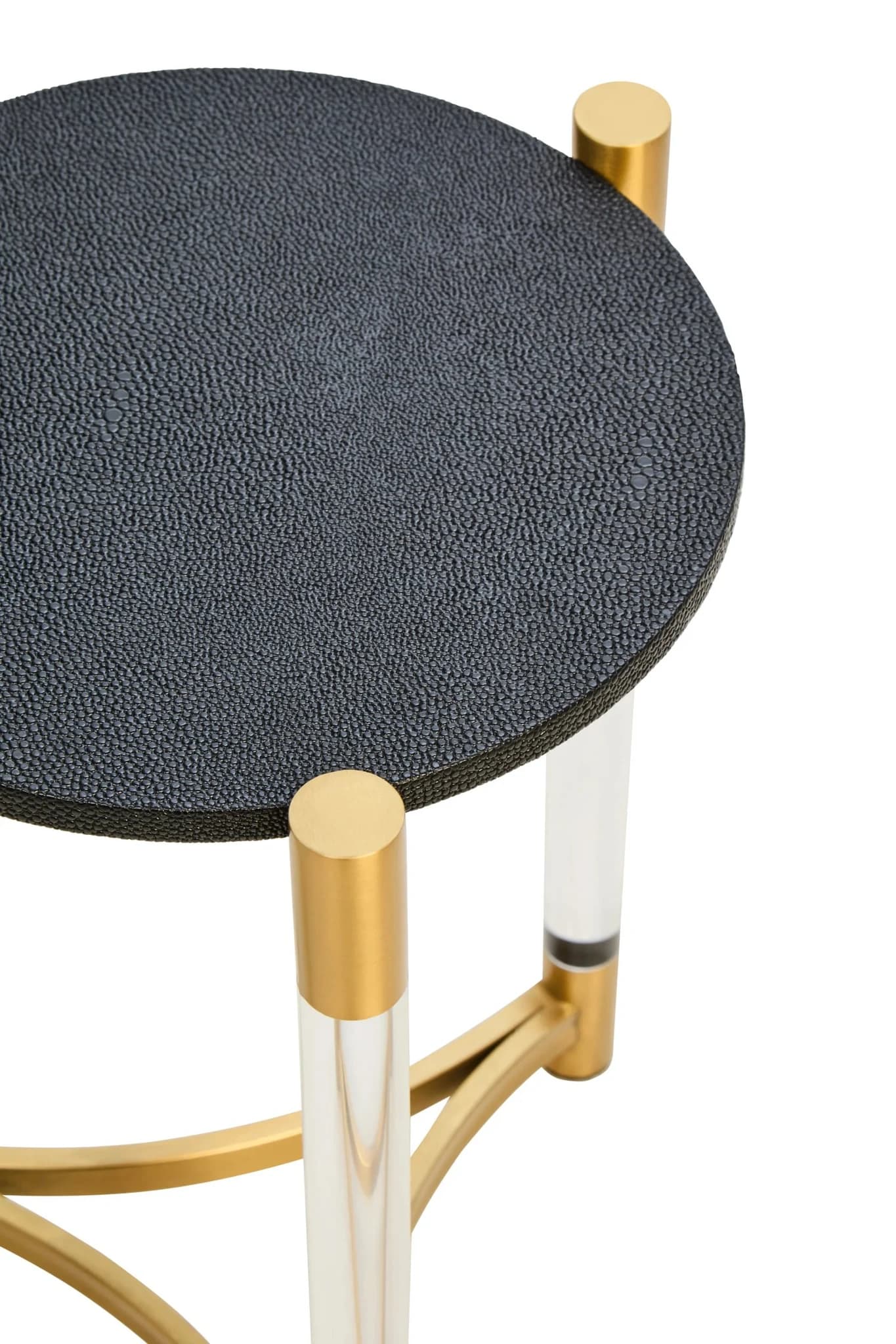 Cardona Black Shagreen Effect Set of 2 Side Tables - Tables, photo 7 of 7