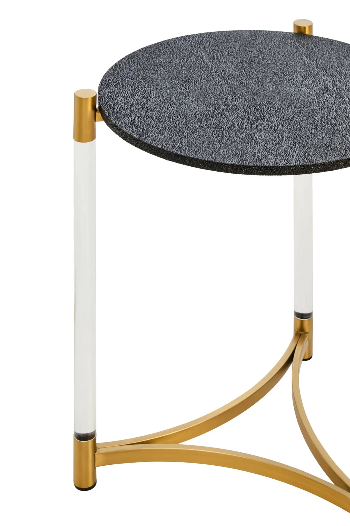 Cardona Black Shagreen Effect Set of 2 Side Tables - Tables, photo 3 of 7
