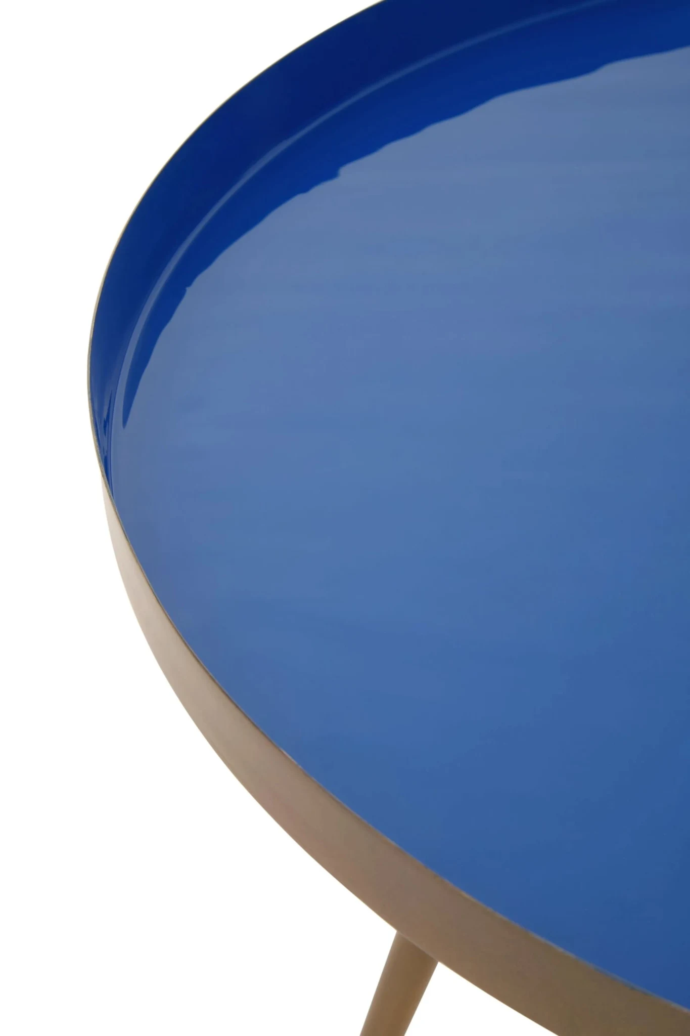 Amira Blue Enamel Set of 2 Side Tables - Tables, photo 5 of 7
