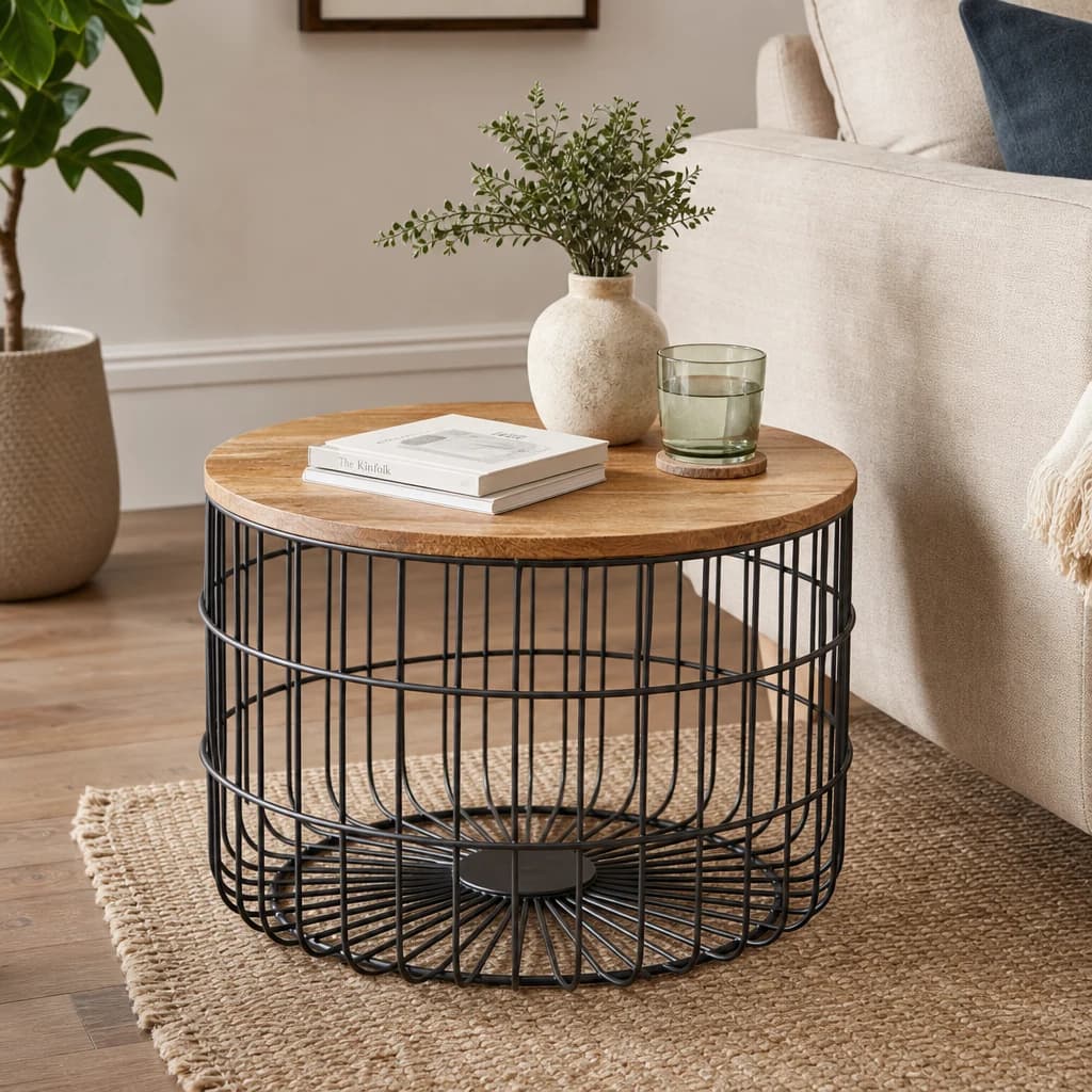 Pali Wooden Top Side Table - Tables, photo 1 of 5