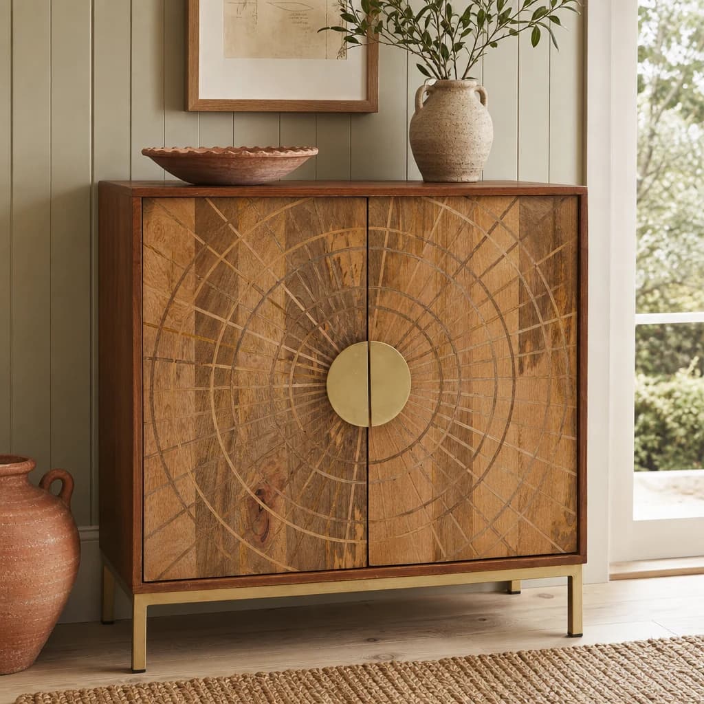 Sona Two Door Mango Wood Sideboard - Bookcases & shelving, photo 1 of 8
