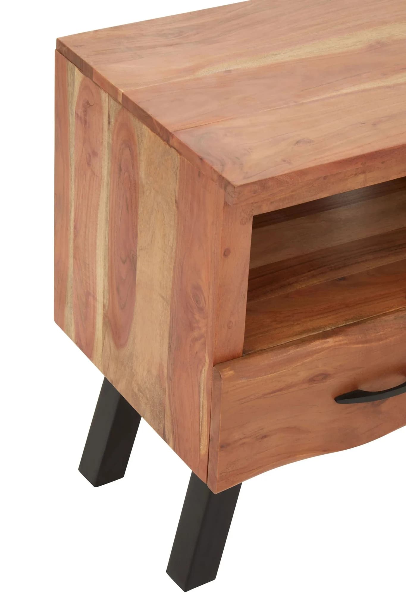 Nashik Three Drawer Acacia Media Unit - Bookcases & shelving, photo 8 of 8