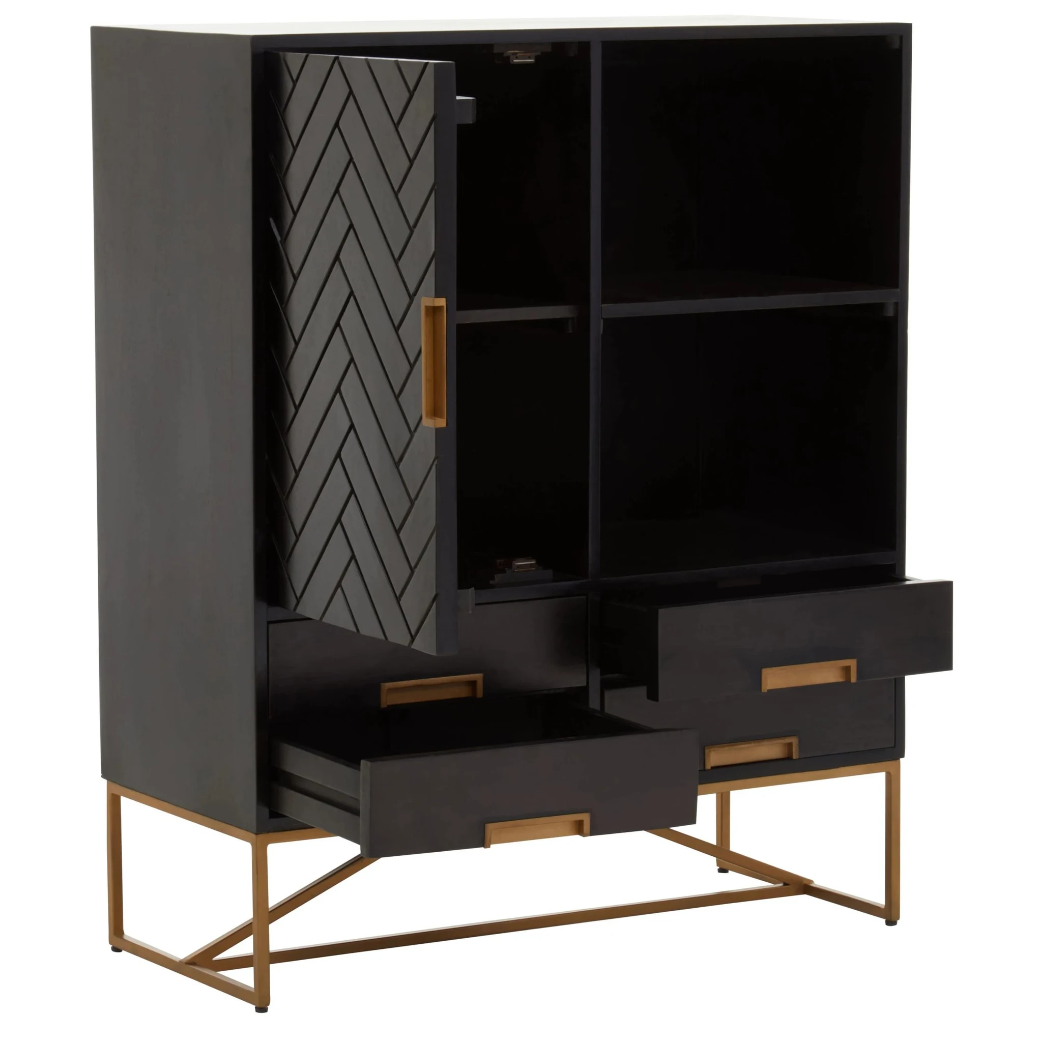 Kochi Black Mango Wood Cabinet - Bookcases & shelving, photo 4 of 8