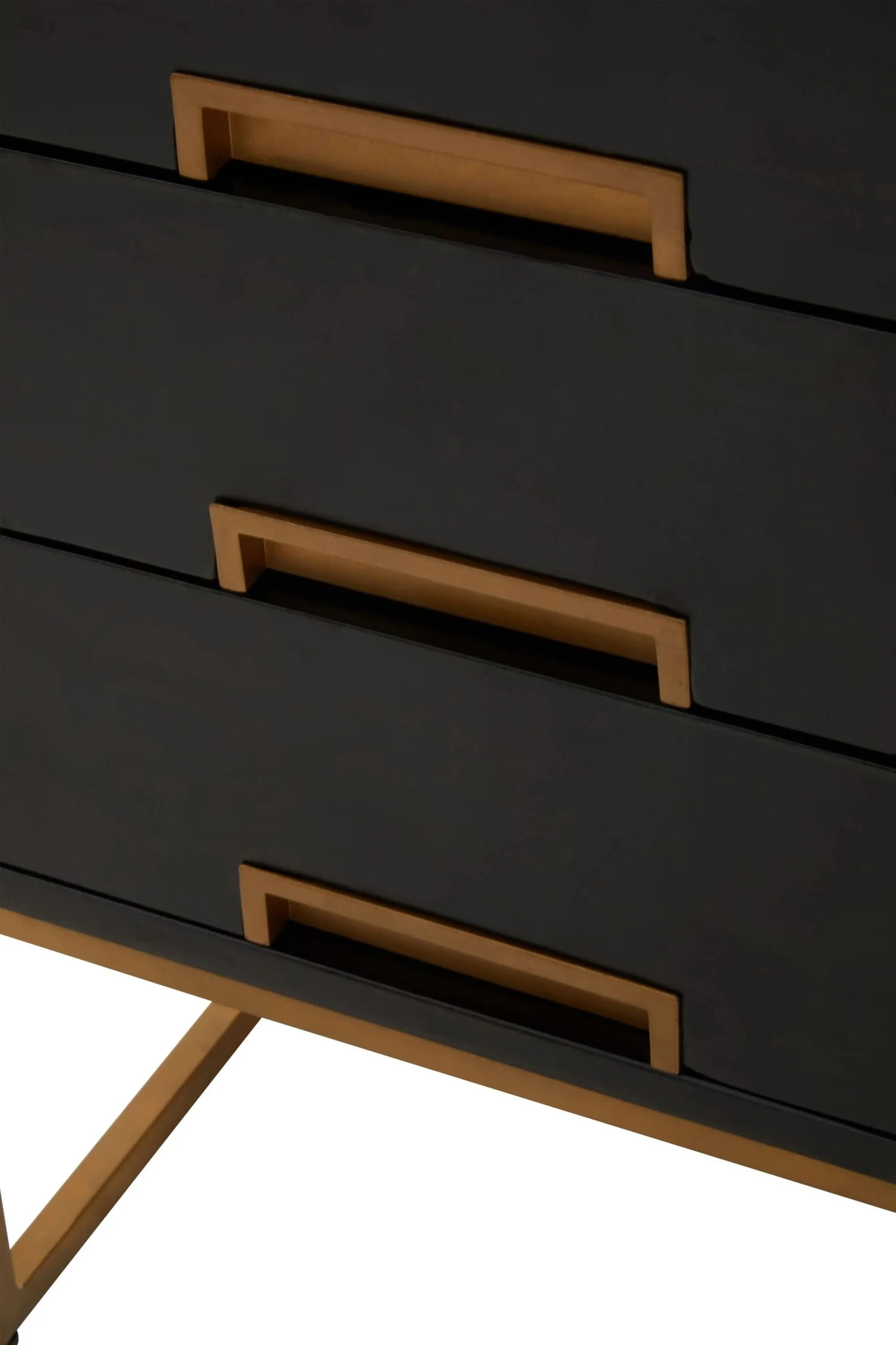Kochi Black Mango Wood Side Table with 3 Drawers - Tables, photo 7 of 8