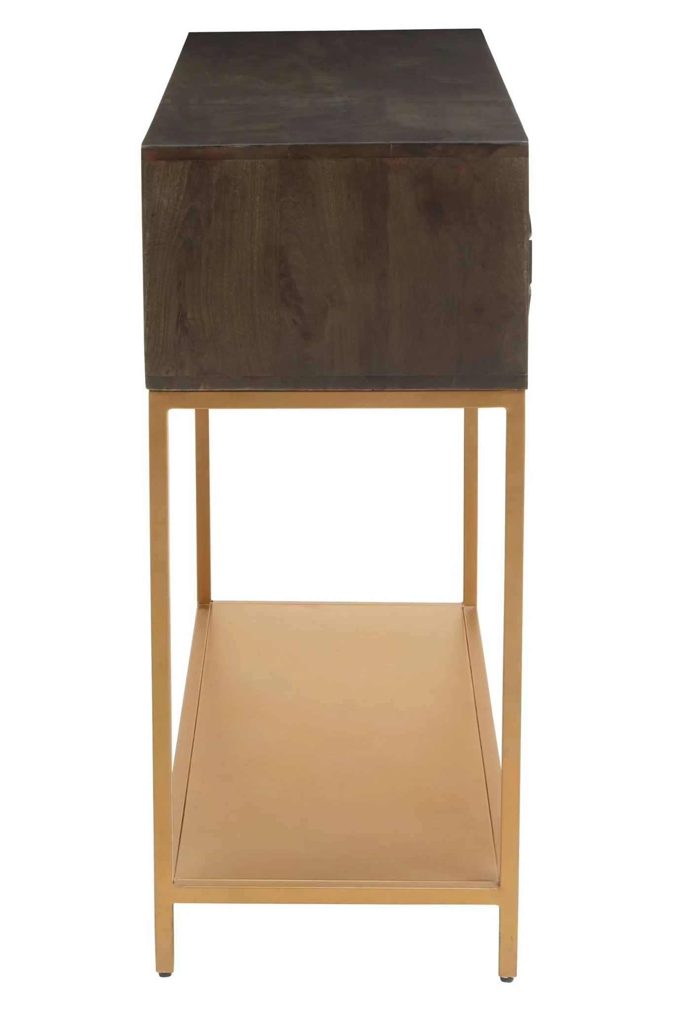 Patna Grey Finish Mango Wood Console Table with Drawers - Tables, photo 3 of 8