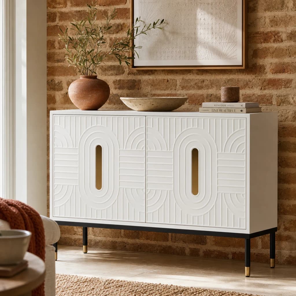 Danta Off White Two Door Sideboard - Bookcases & shelving, photo 1 of 8
