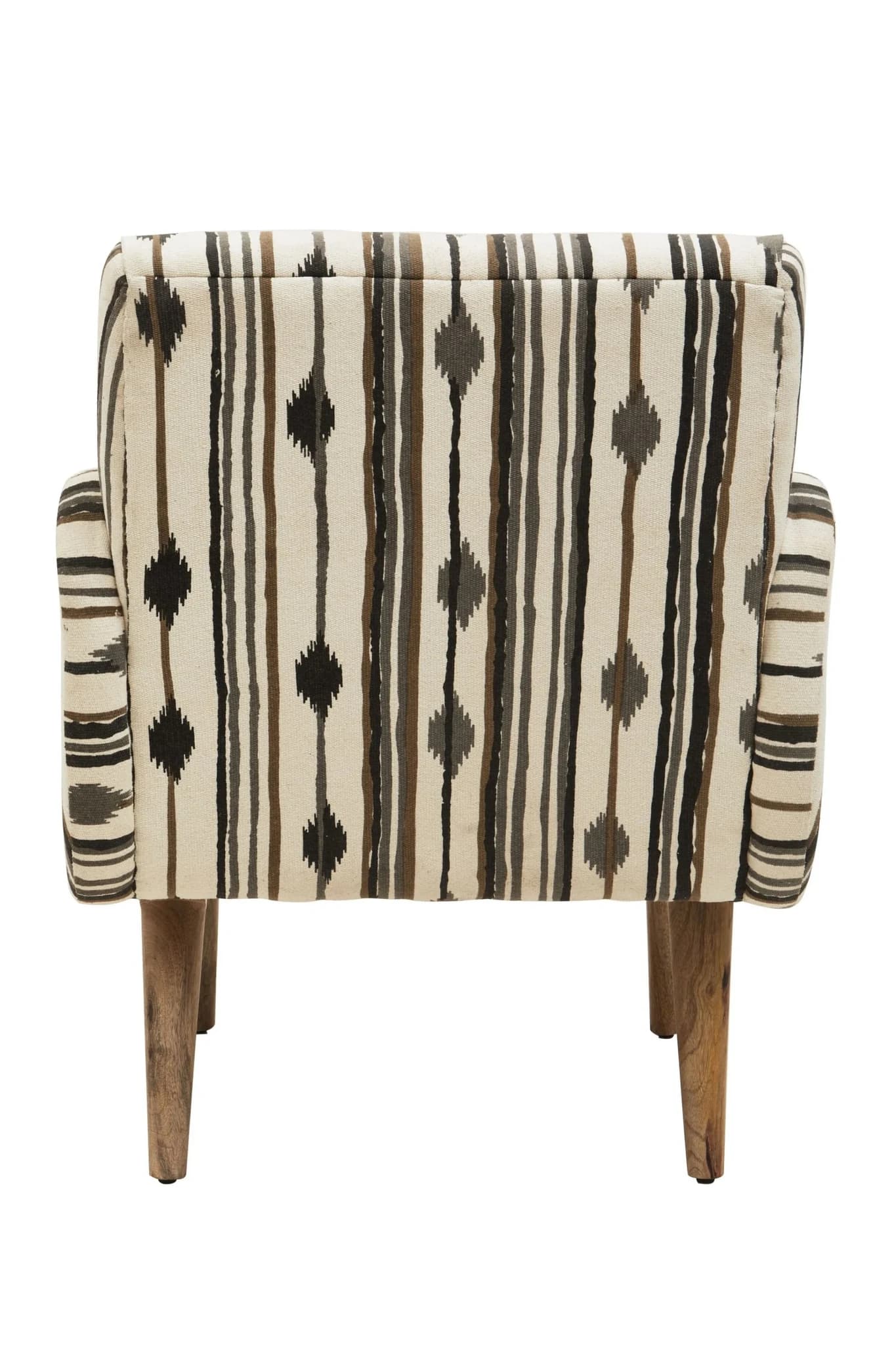 Cefena Black and White Ikat Design Accent Chair - Seating, photo 5 of 8