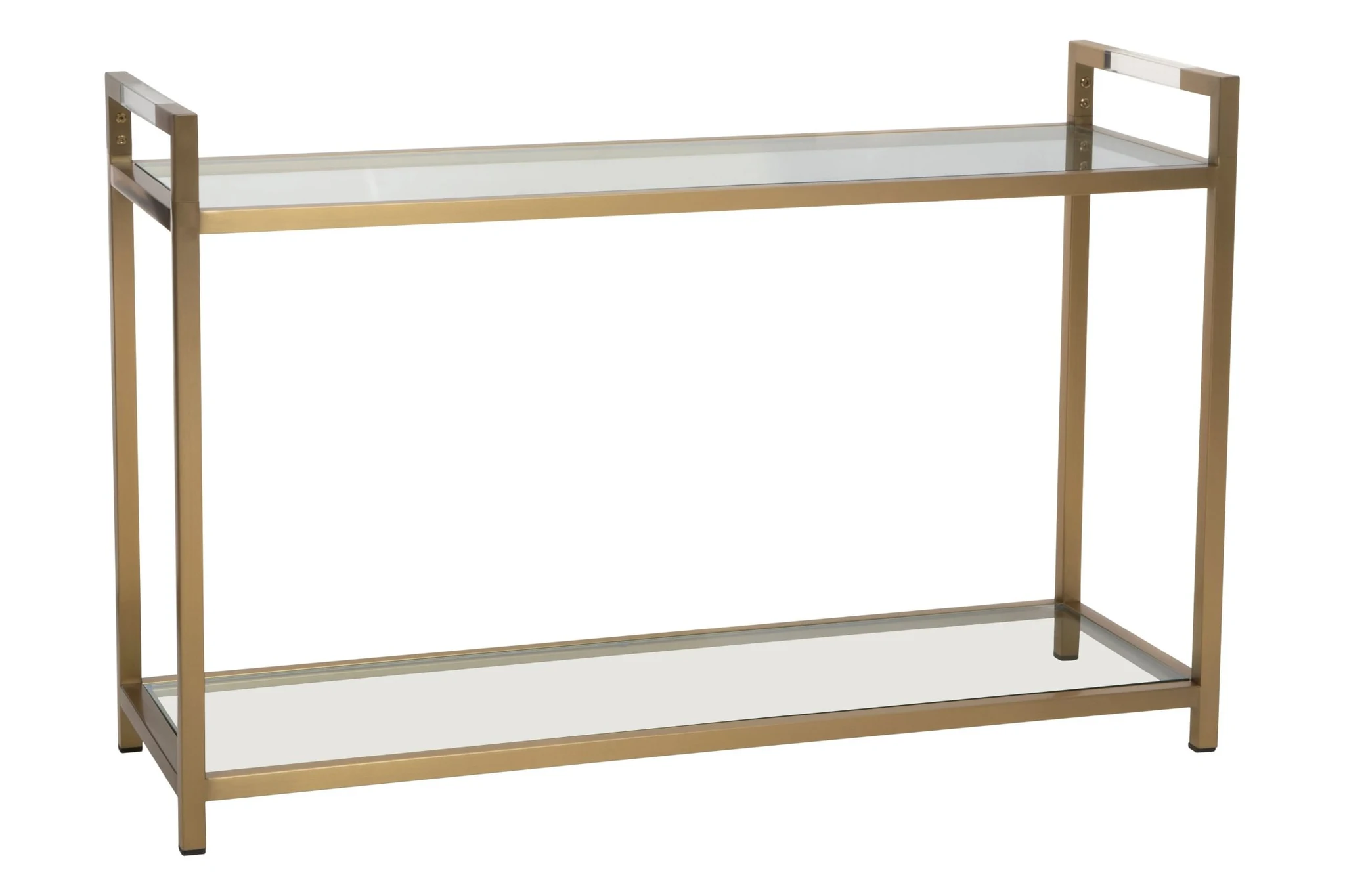Vogue 2 Tier Glass Console Table with Matt Gold Frame - Tables, photo 3 of 8