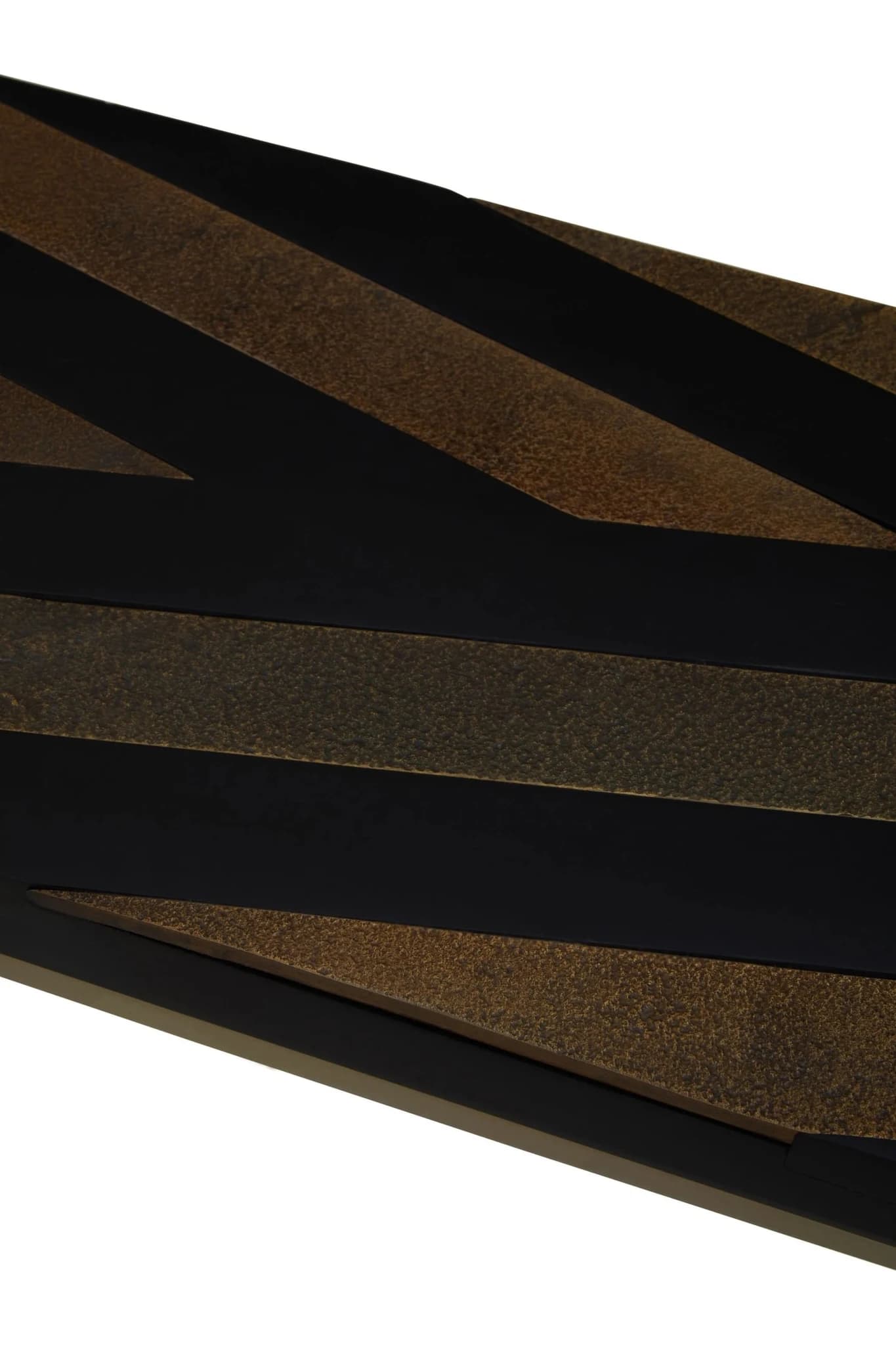 Aris Black Acacia Wood with Gold Inlay Console Table - Tables, photo 6 of 8
