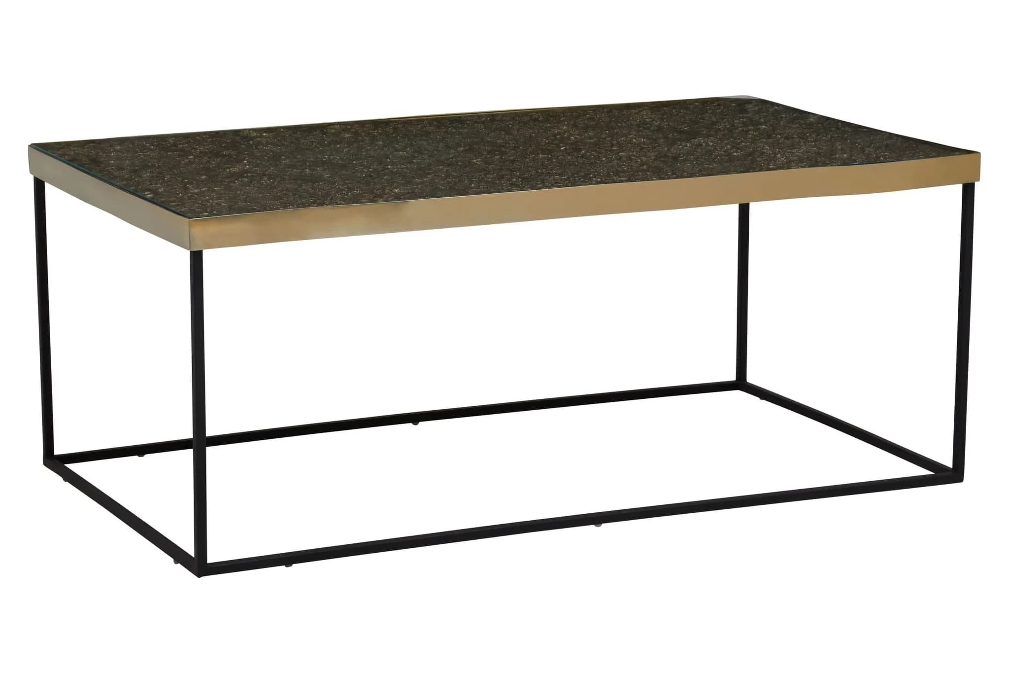 Akola Gold Finish Textured Coffee Table - Tables, photo 3 of 6
