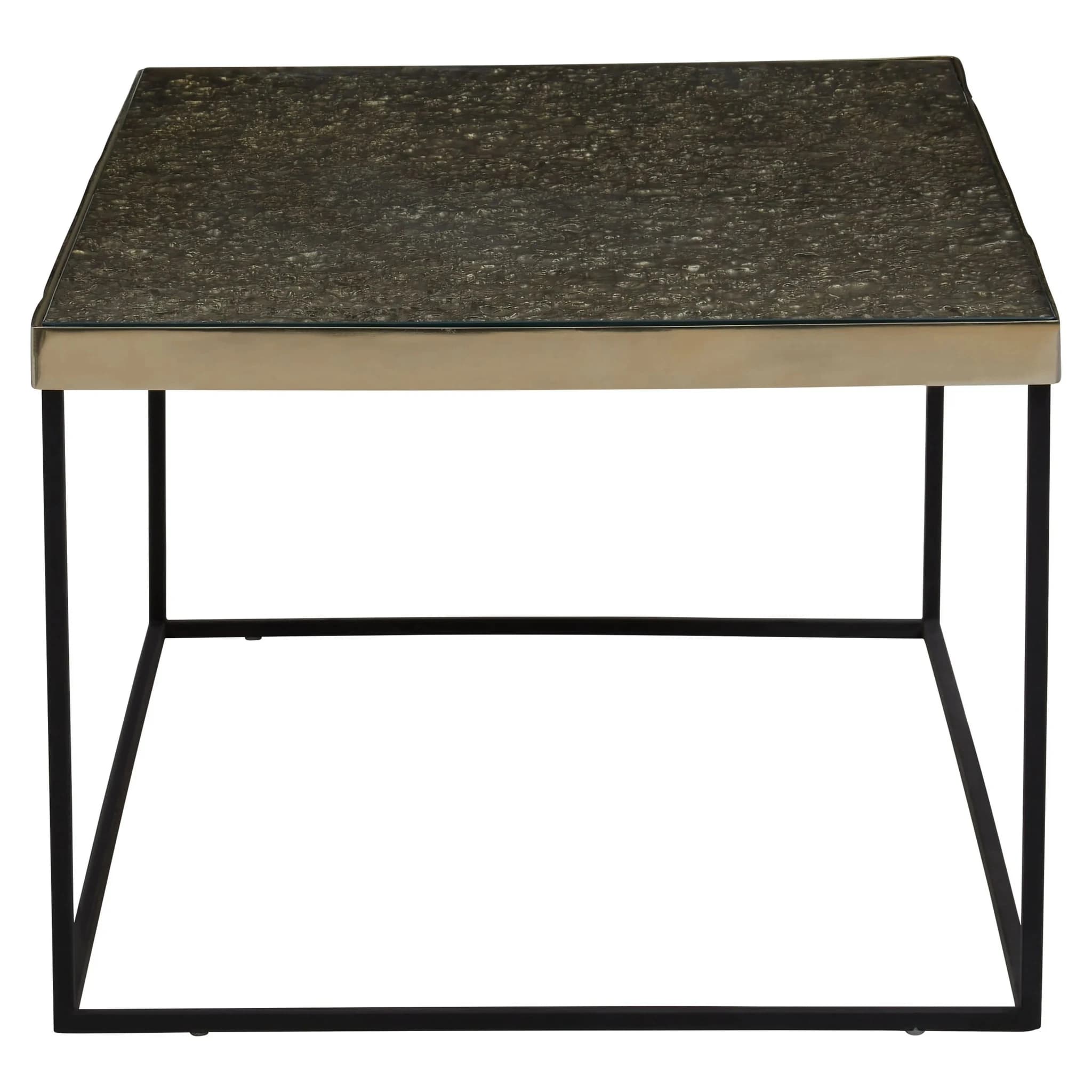 Akola Gold Finish Textured Coffee Table - Tables, photo 2 of 6