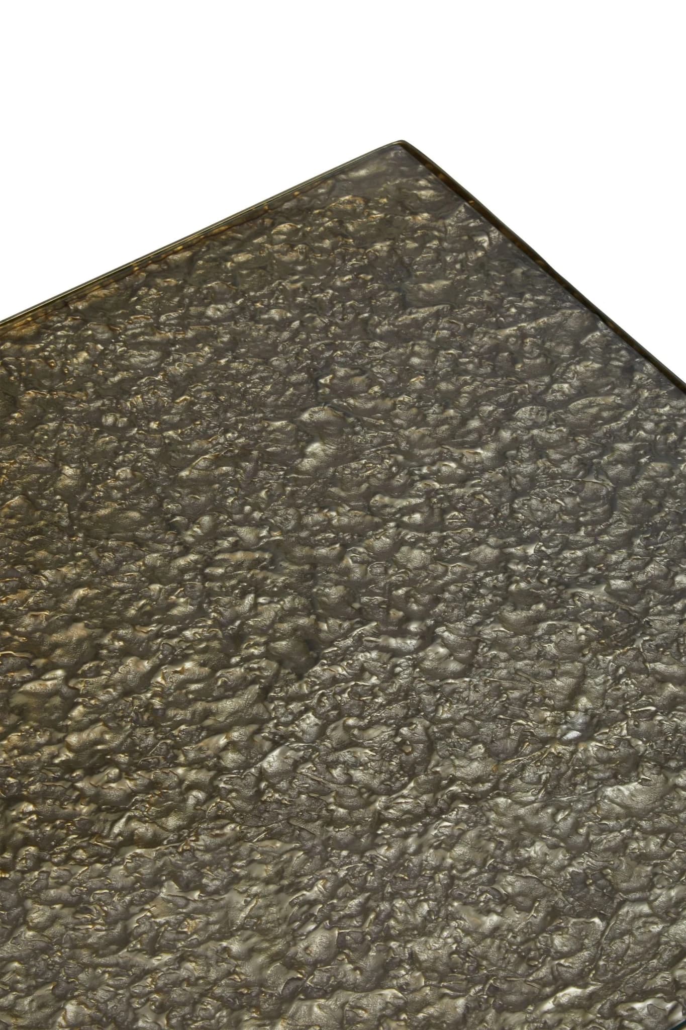 Akola Gold Finish Textured Coffee Table - Tables, photo 4 of 6