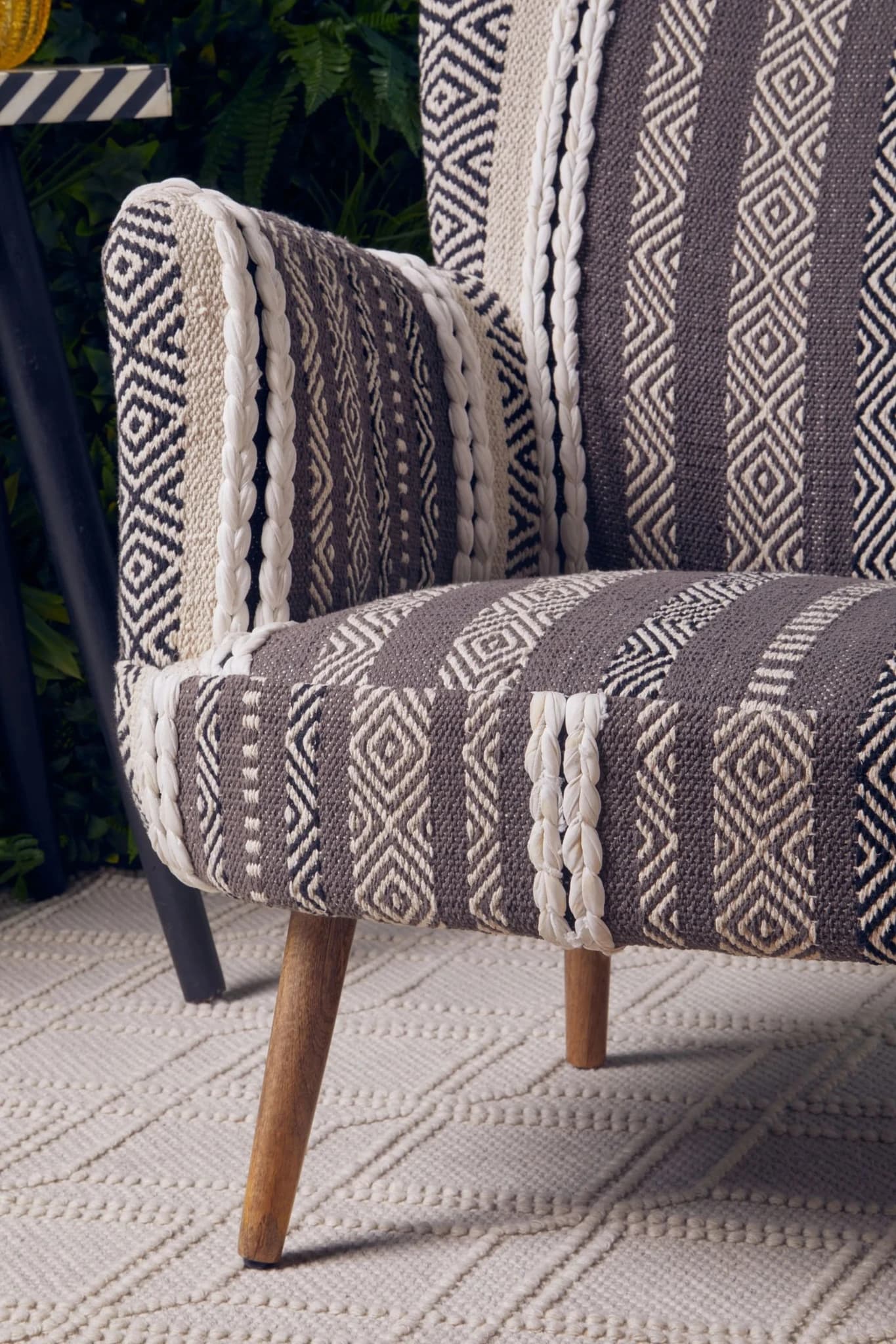 Cefena Grey And White Chair - Seating, photo 2 of 8