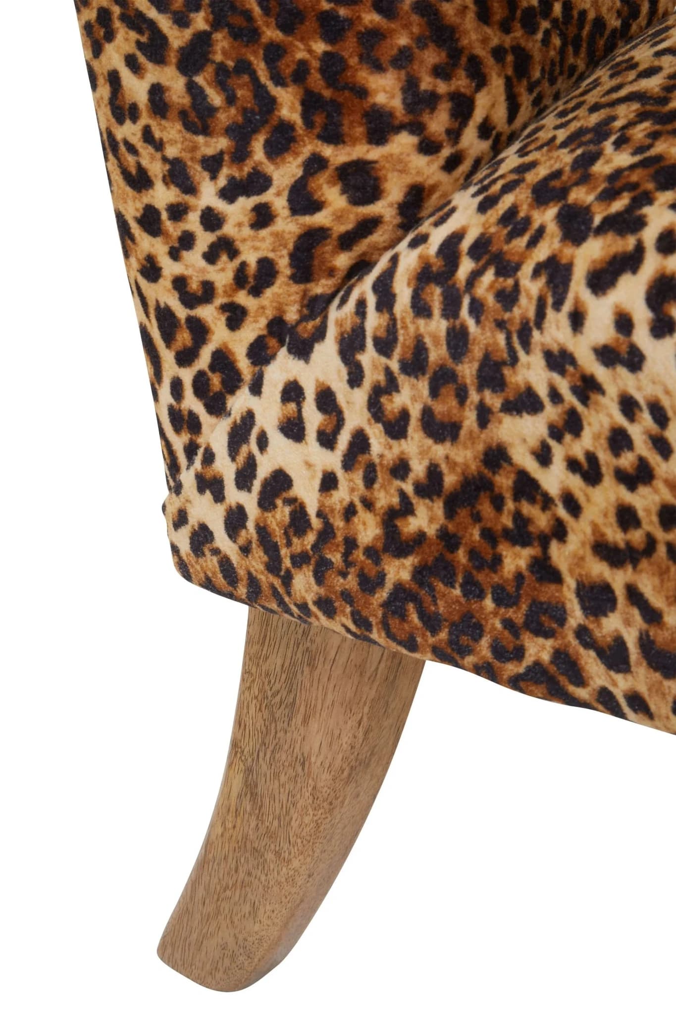 Cefena Leopard Print and Mango Wood Chair - Seating, photo 7 of 8