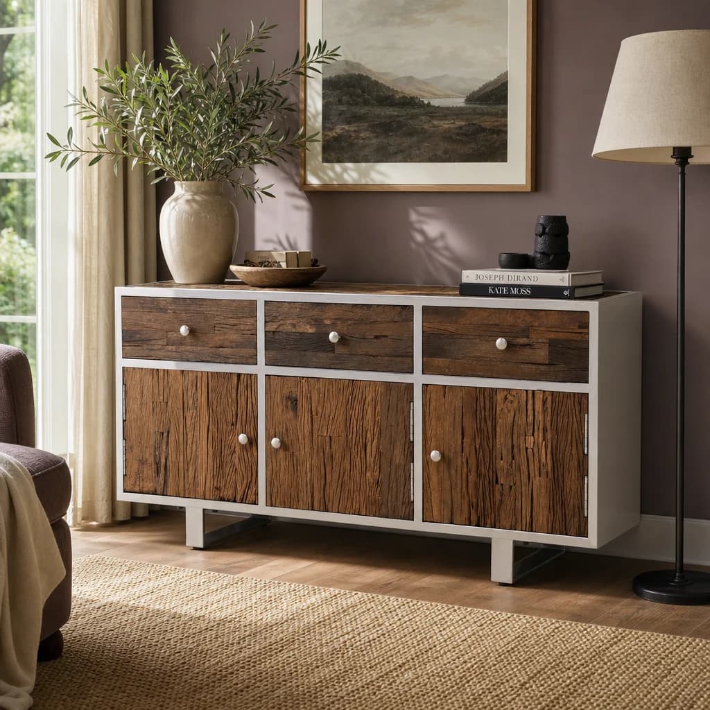 Kerala Natural Recycled Wood Sideboard - Bookcases & shelving, photo 1 of 8