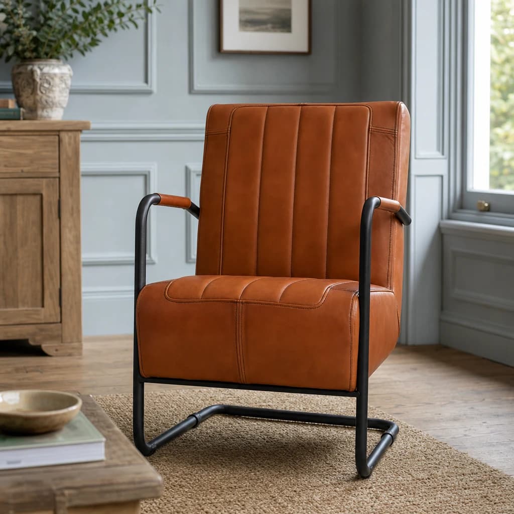 Buffalo Tan Leather Armchair - Seating, photo 1 of 8