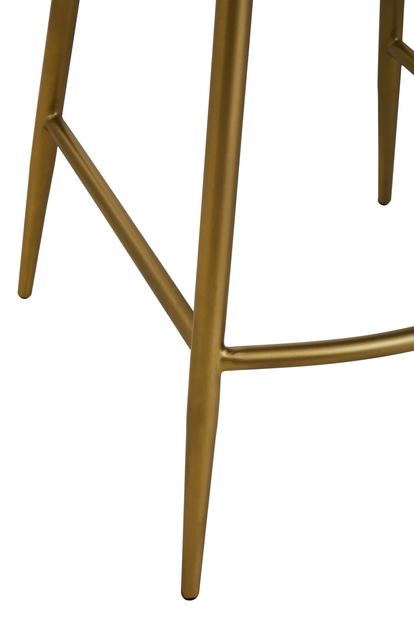 Buffalo Tan Leather Bar Chair With Gold Finish Frame - Seating, photo 6 of 8