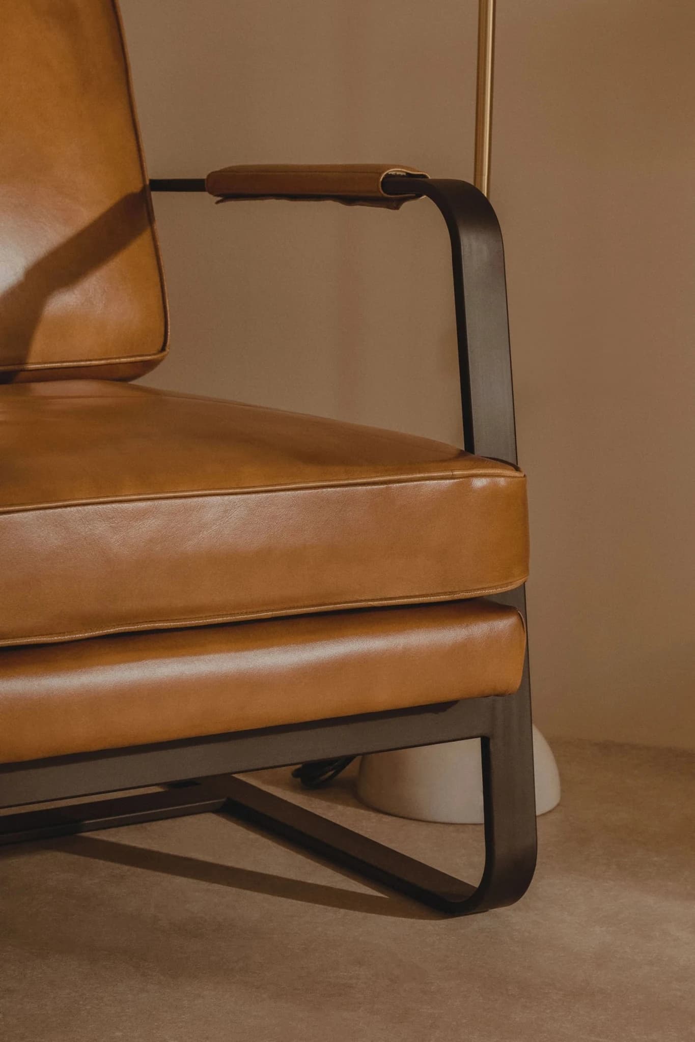Buffalo Brown Leather Armchair With Black Frame - Seating, photo 6 of 8