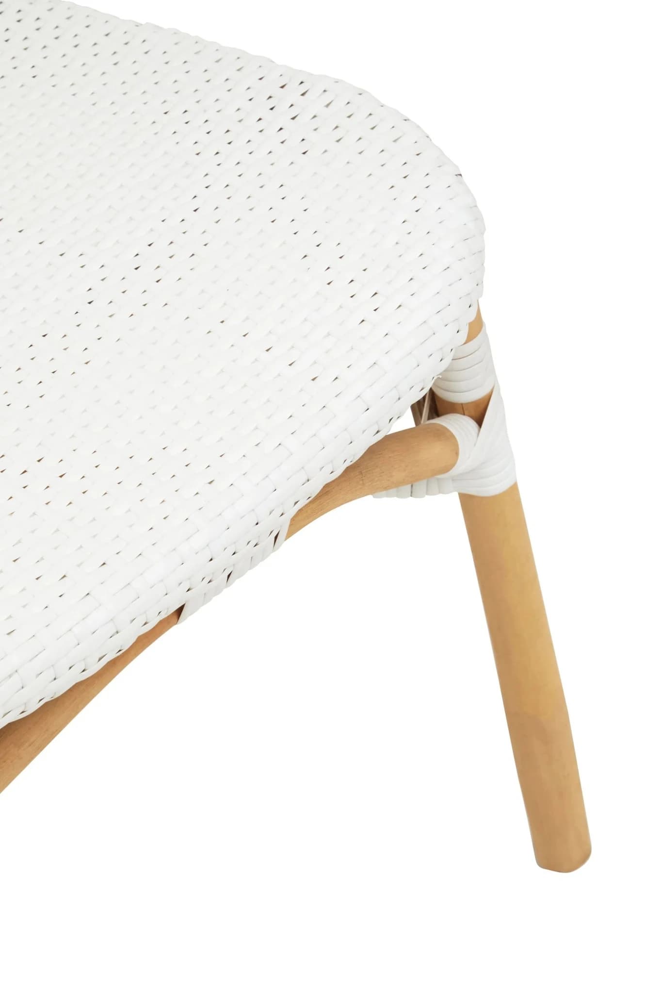 Manado Natural and White Rattan Dining Chair - Seating, photo 7 of 8