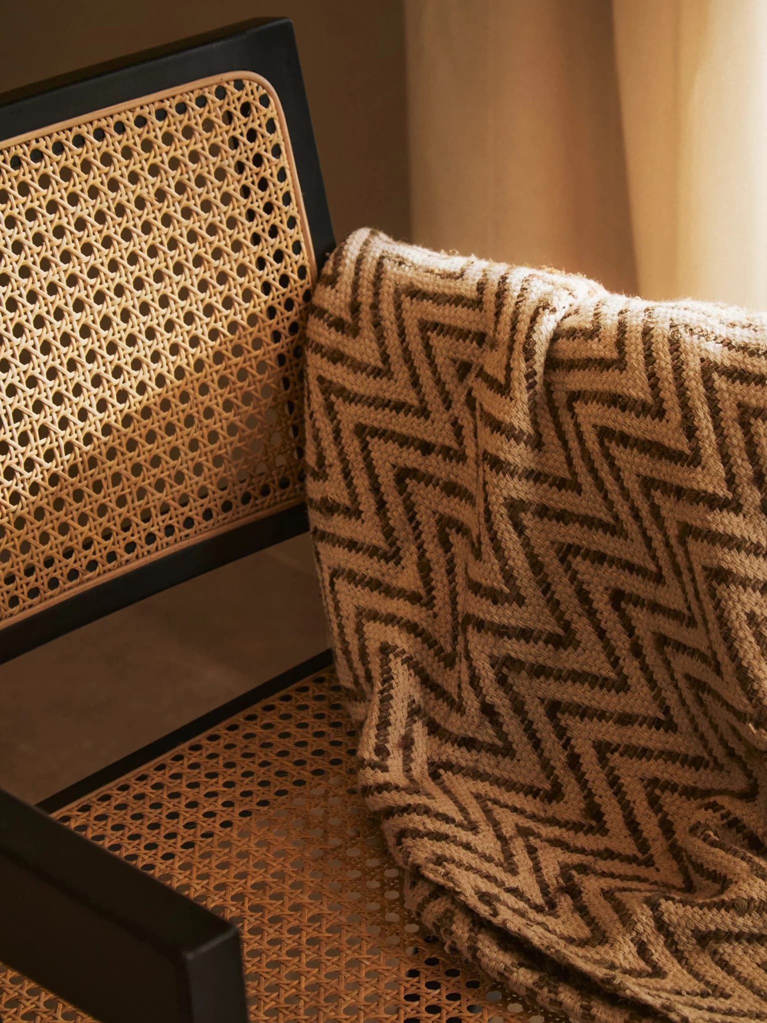 Cebu Natural Cane and Black Beech Wood Dining Chair - Seating, photo 3 of 8