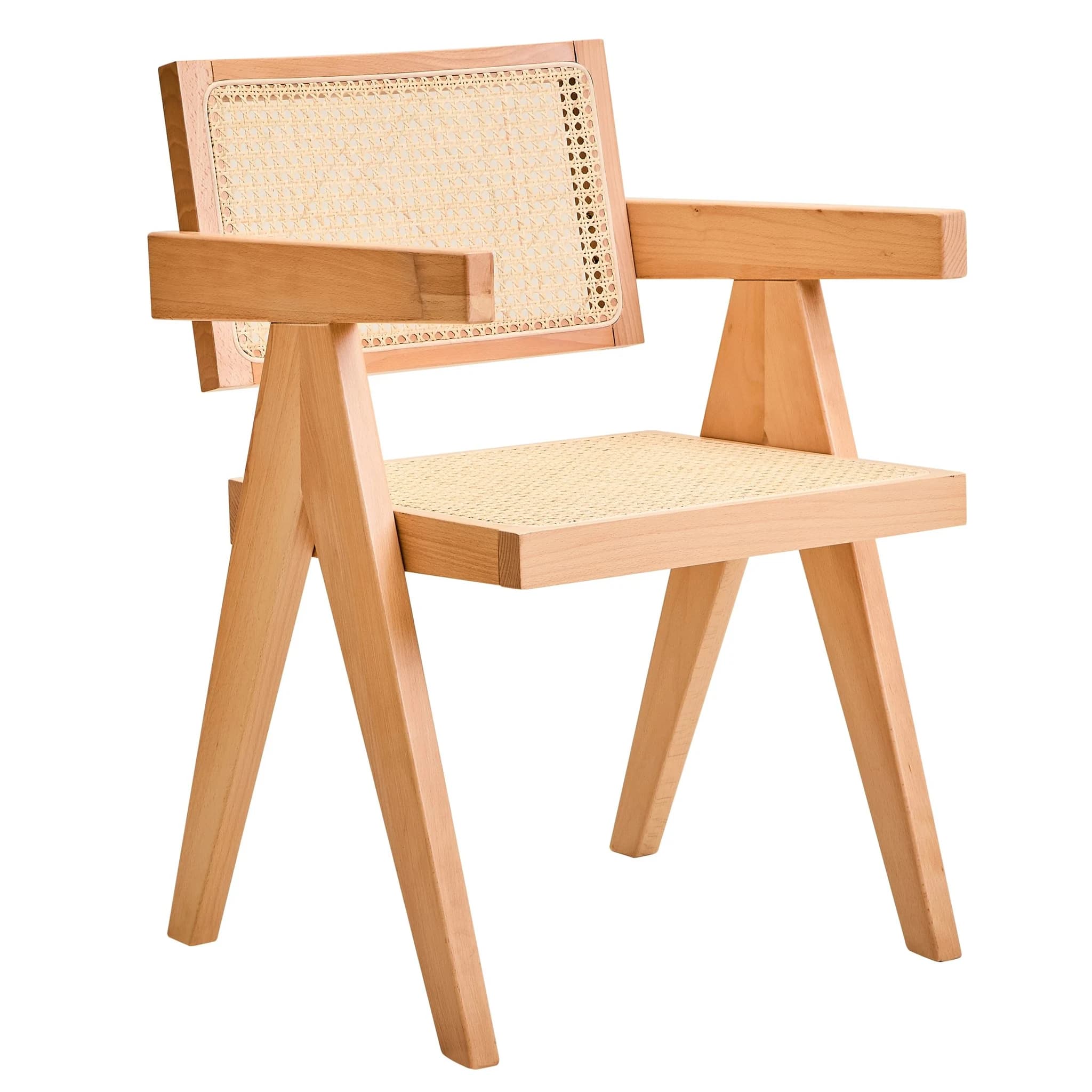 Cebu Natural Cane and Beech Wood Dining Chair - Seating, photo 6 of 8