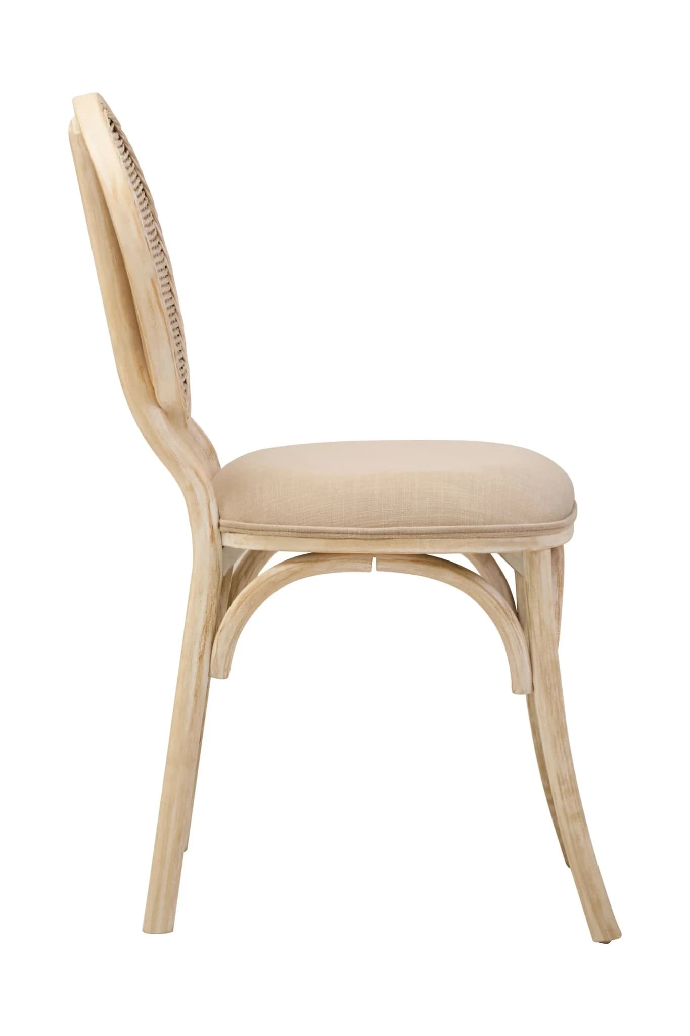 Cebu White Wash Elm Wood Dining Chair - Seating, photo 7 of 8