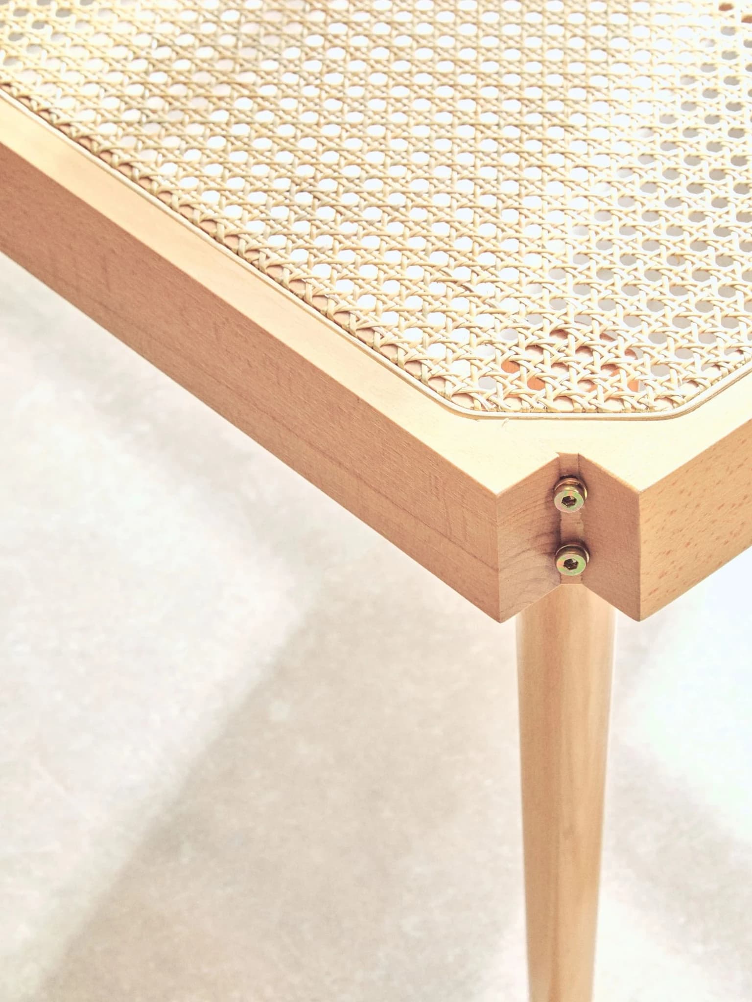 Cebu Natural Cane and Beech Wood Bench - Seating, photo 2 of 8