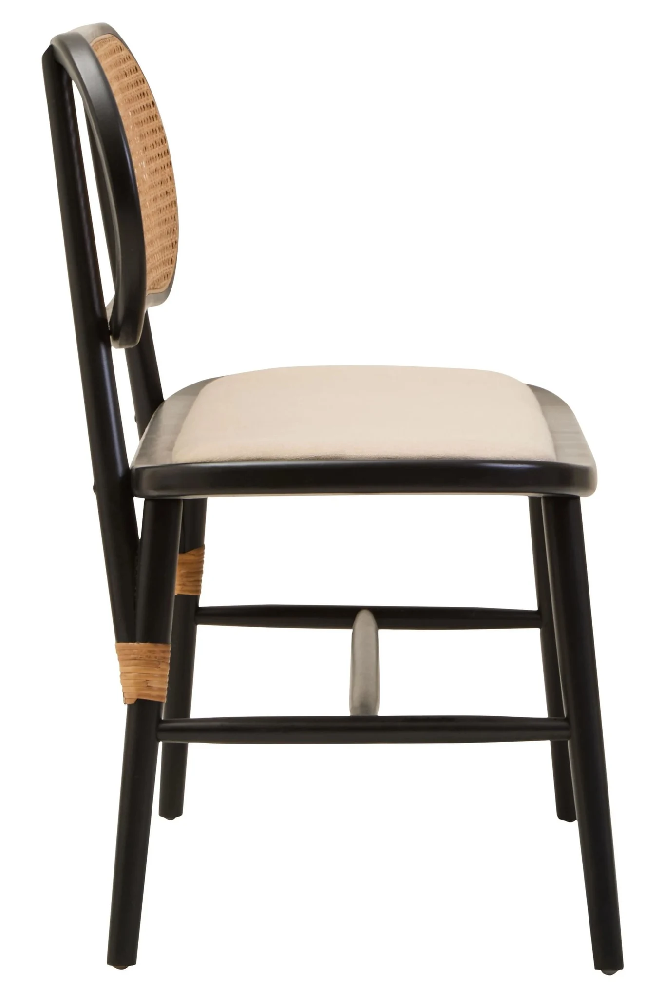 Cebu Natural Cane Bench with Black Elm Wood Frame - Seating, photo 6 of 8