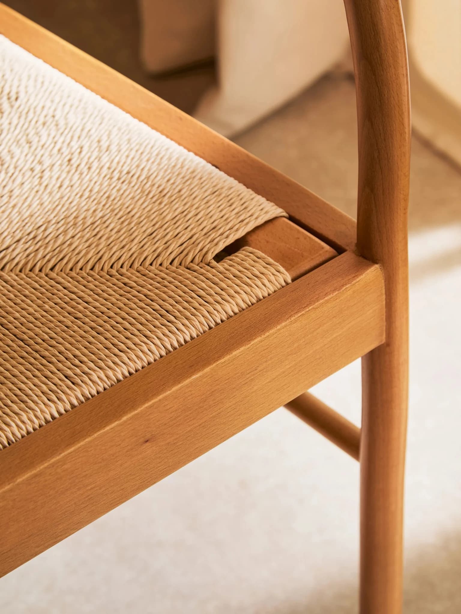 Cebu Natural Rope and Beech Wood Chair - Seating, photo 2 of 8