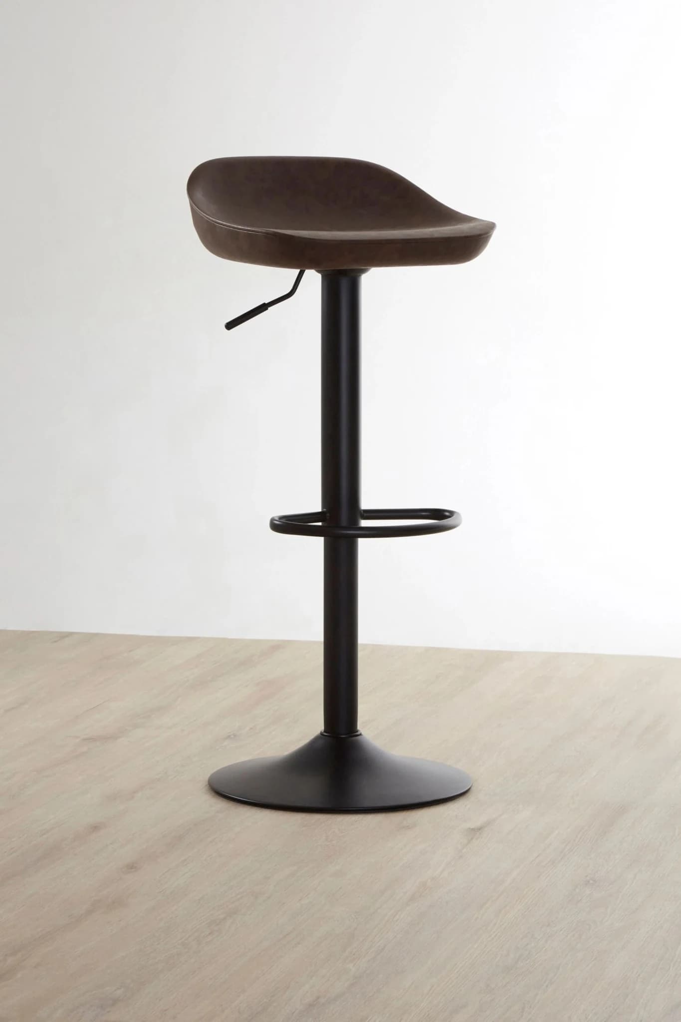 Dalston Brown Set Of Two Leather Effect Bar Stools - Seating, photo 5 of 8