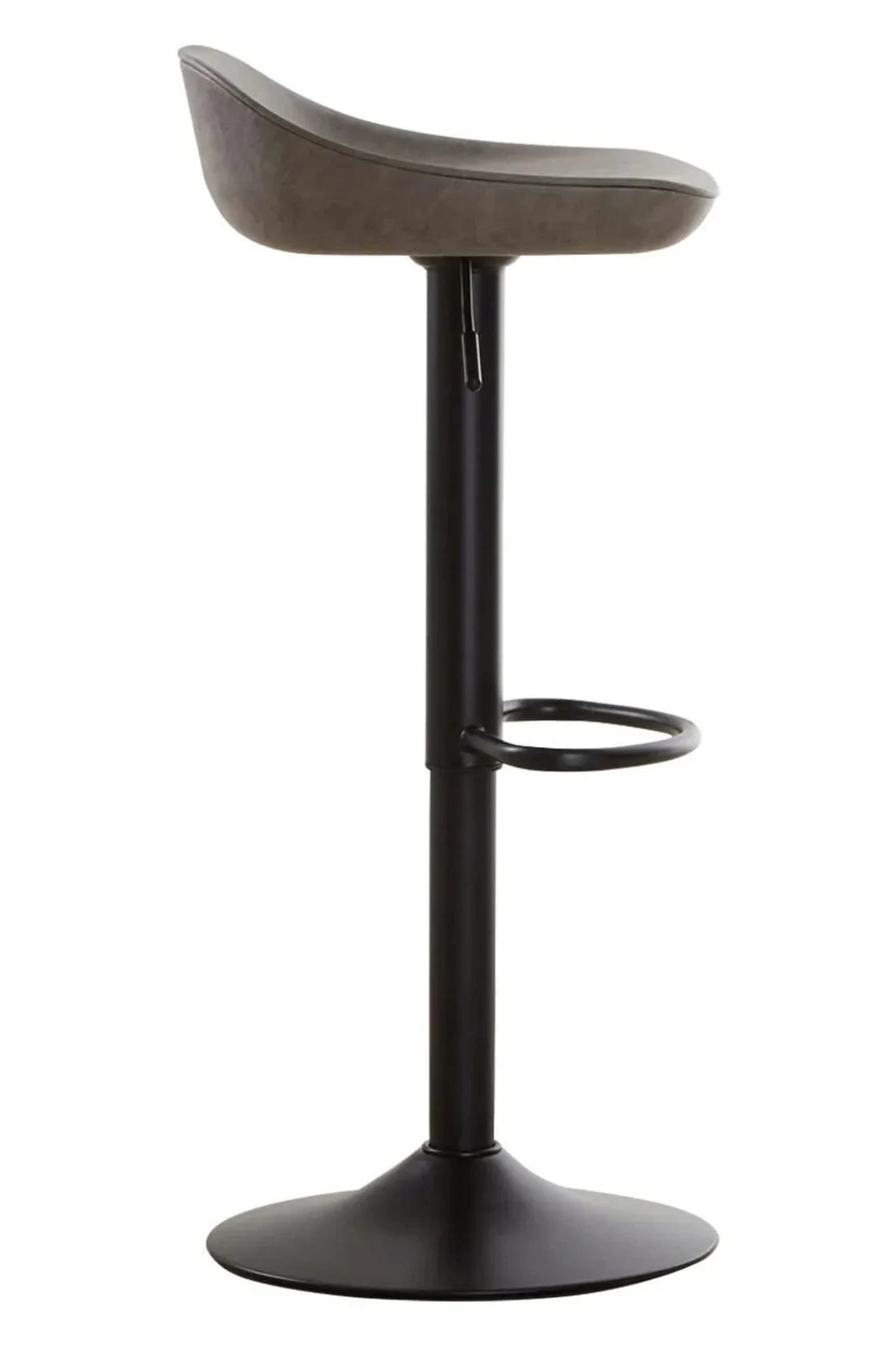 Dalston Brown Grey Set Of Two Leather Effect Bar Stools - Seating, photo 7 of 8