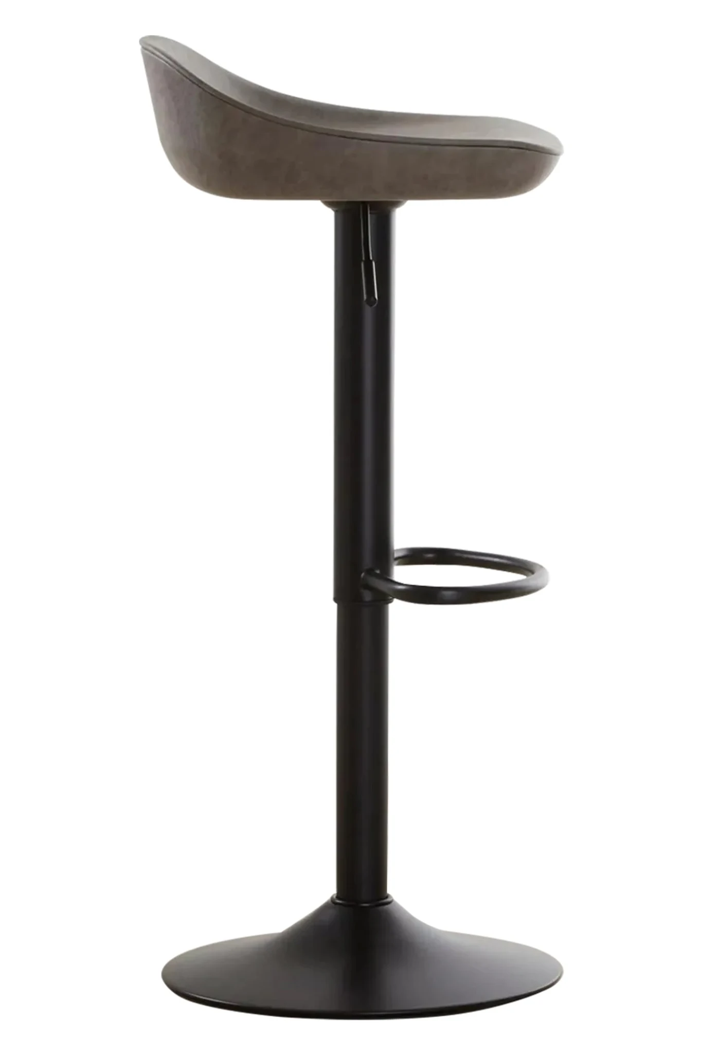Dalston Brown Grey Set Of Two Leather Effect Bar Stools - Seating, photo 6 of 8