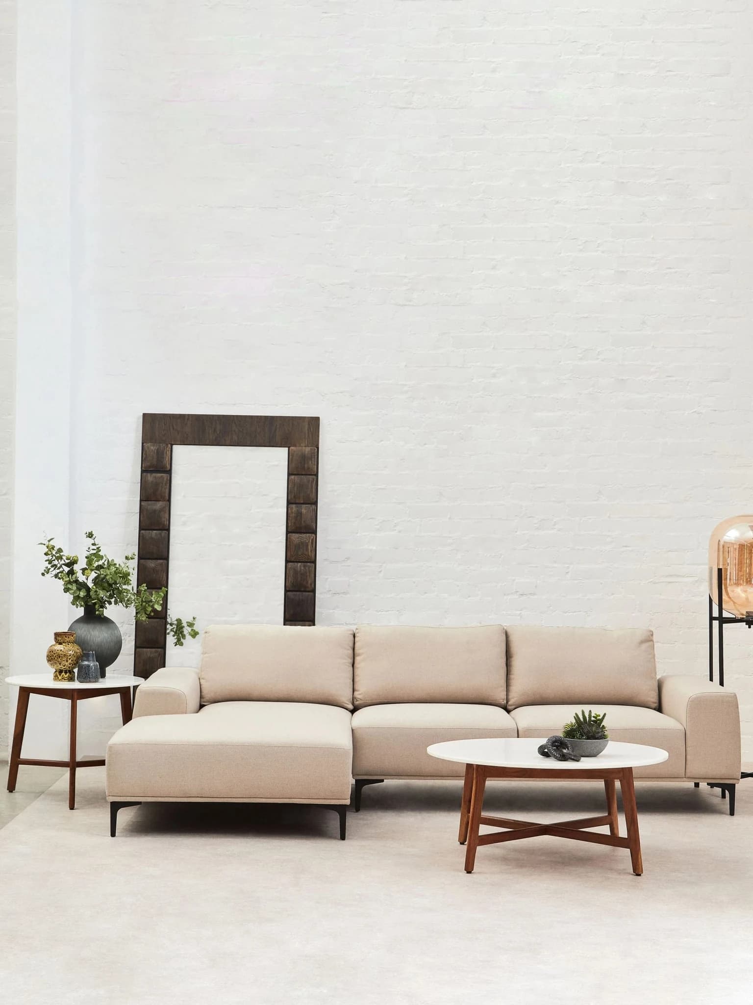 Toulon Grey Fabric 3 Seat Right Chaise Sofa - Seating, photo 6 of 8