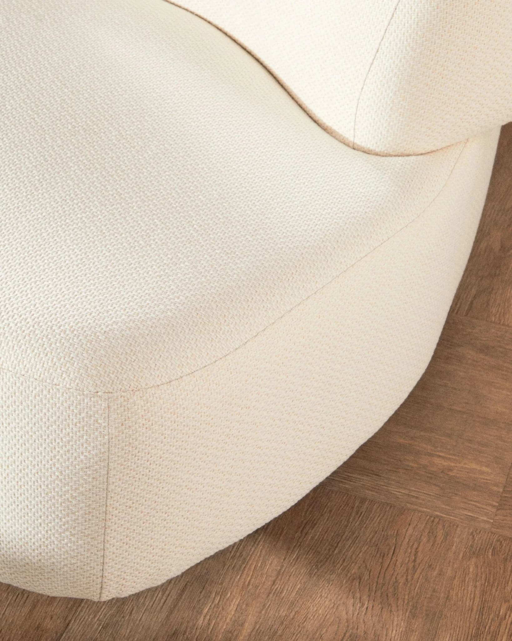 Ozzano Cream Linen Three Seater Sofa - Seating, photo 8 of 8