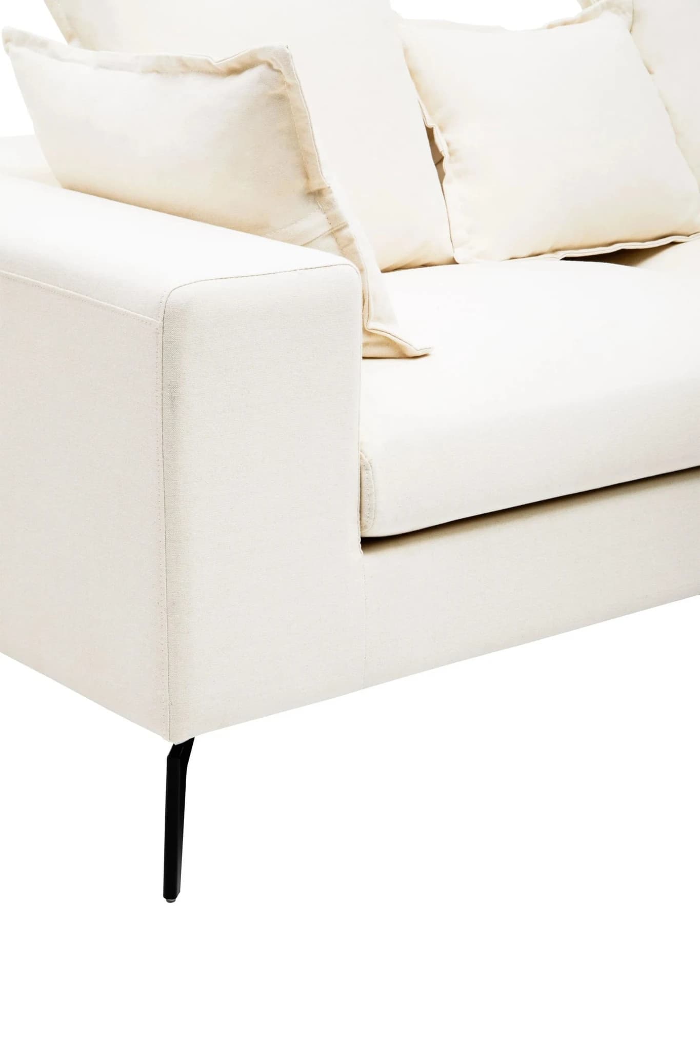 Avignon Cream 3 Seat Textured Fabric Sofa - Seating, photo 8 of 8