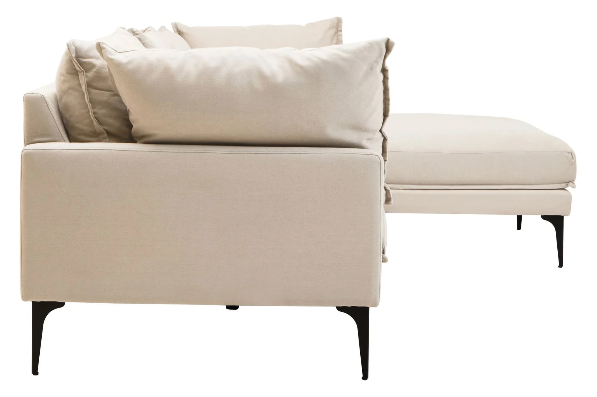 Troyes Cream Three Seat Right Chaise Sofa - Seating, photo 4 of 8