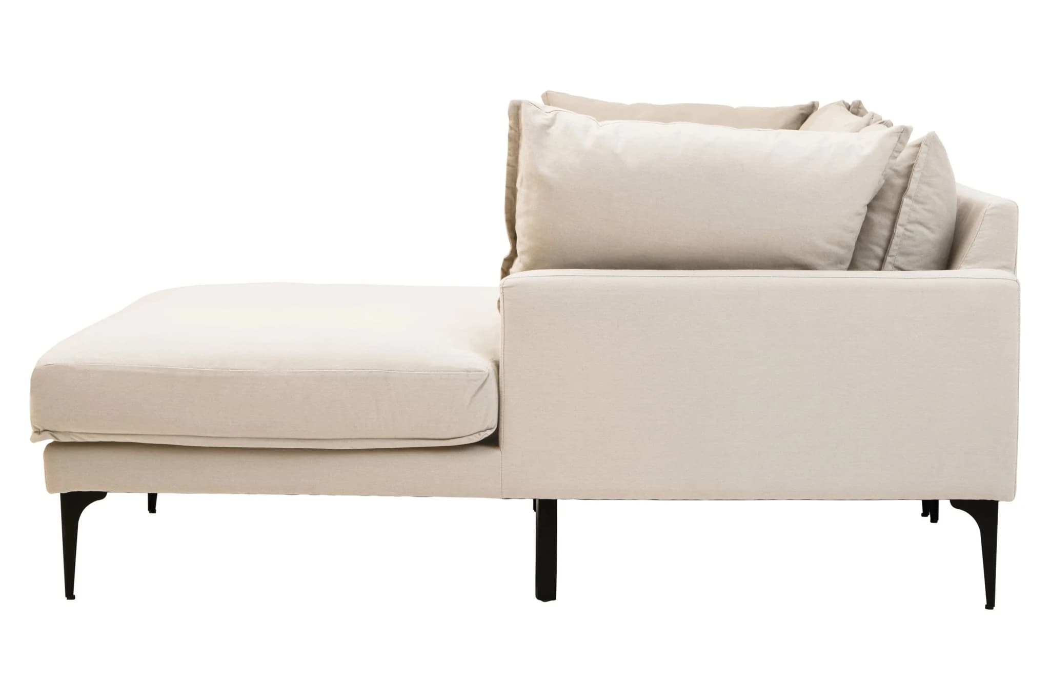 Troyes Cream Three Seat Right Chaise Sofa - Seating, photo 2 of 8