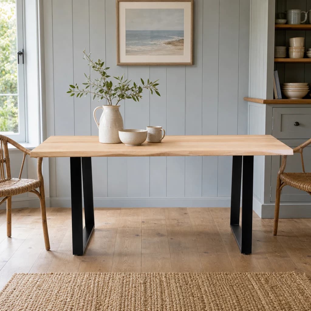 Persolo Mango Wood Live Edge Rectangular Dining Table - Tables, photo 1 of 8