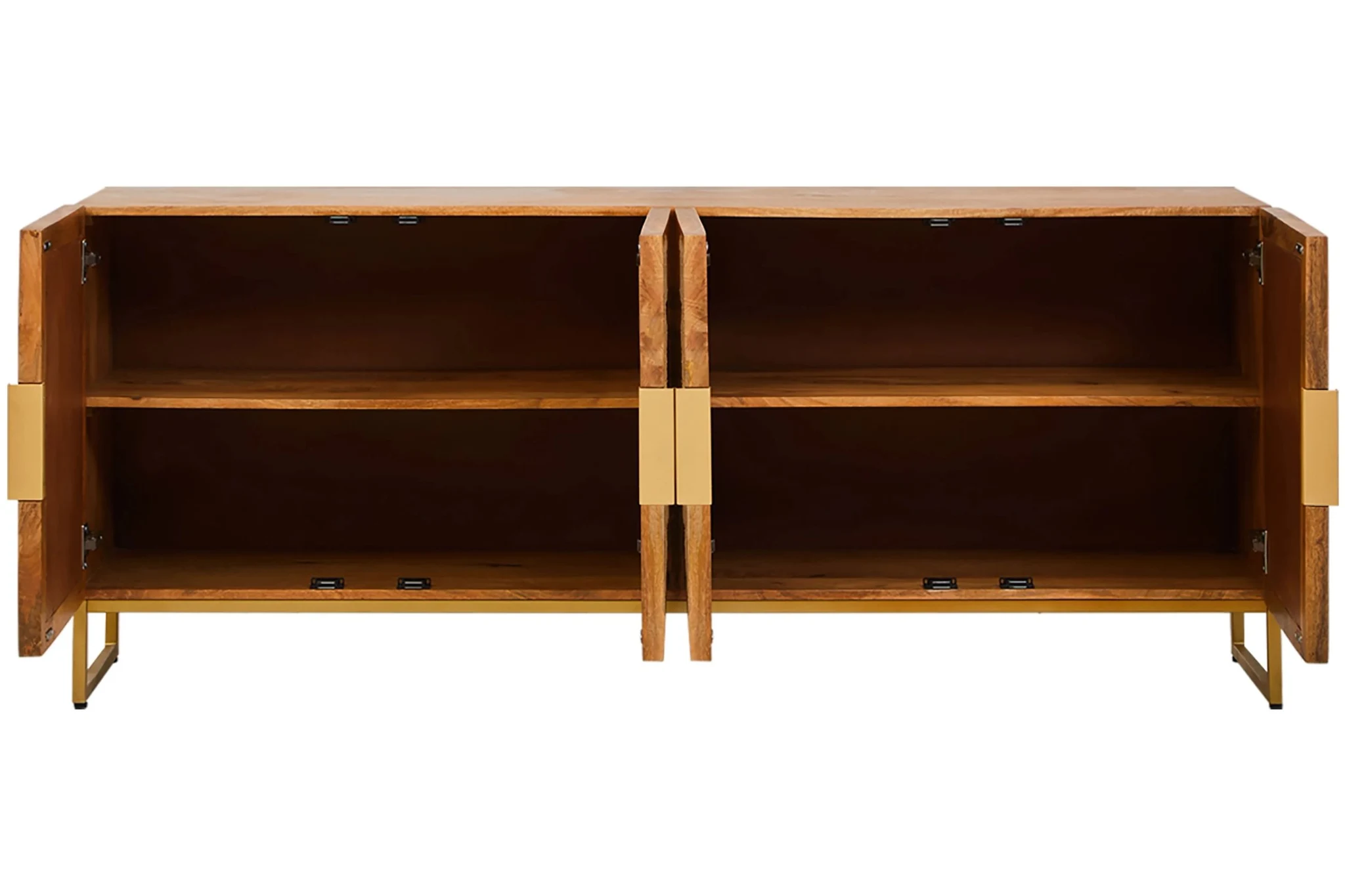 Teora Mango Wood Paper Rope Detail Four Door Sideboard - Bookcases & shelving, photo 2 of 8