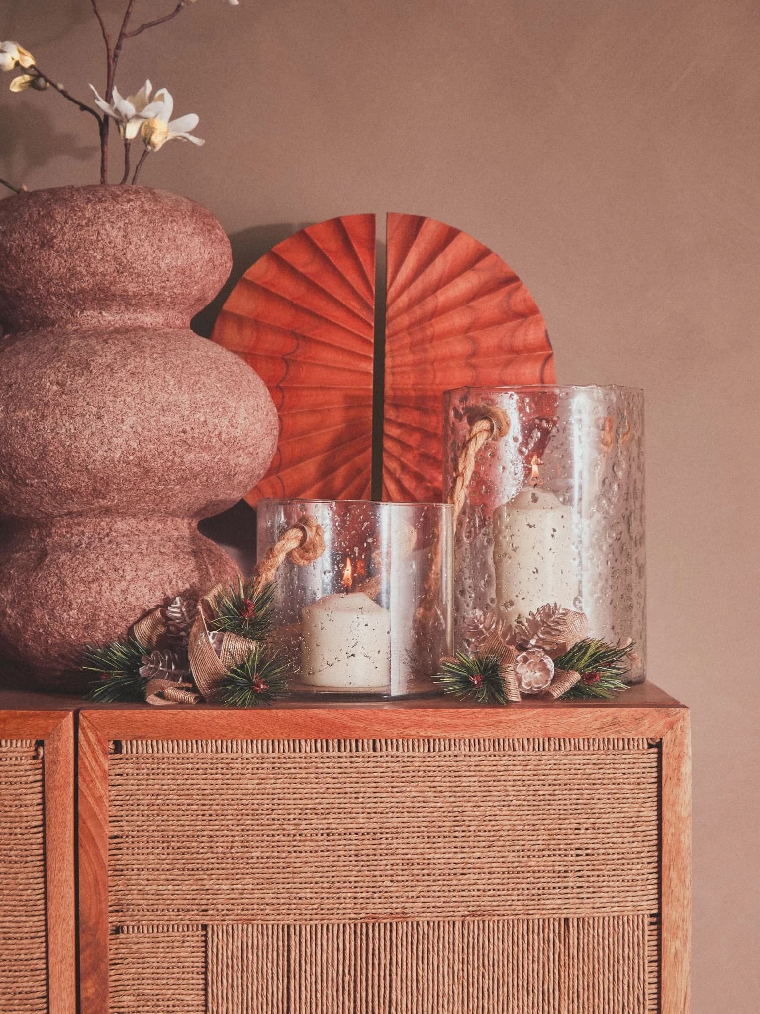 Teora Paper Rope Detail Two Door Mango Wood Cabinet - Bookcases & shelving, photo 2 of 8
