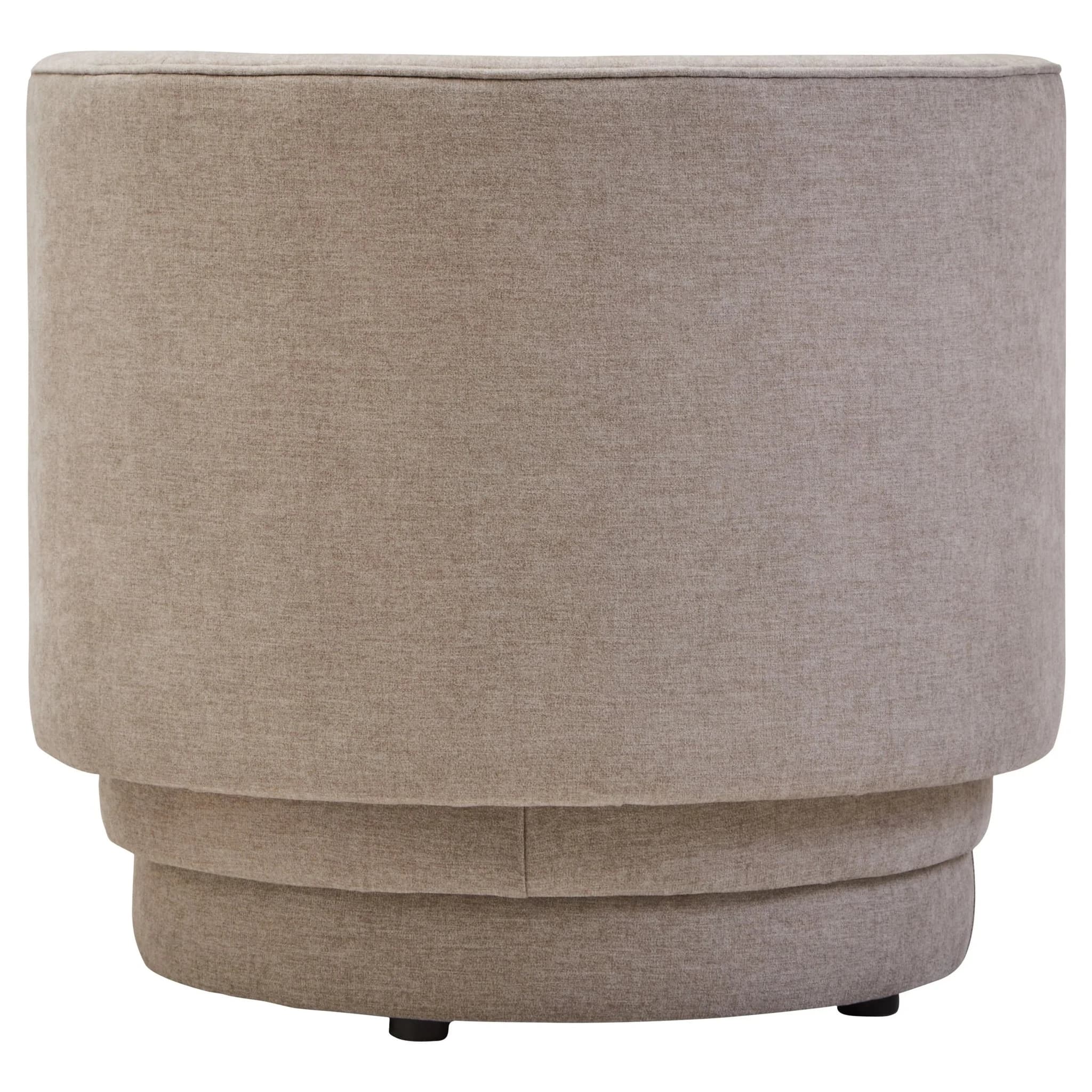 Drake Taupe Chenille Effect Curved Chair - Seating, photo 7 of 8