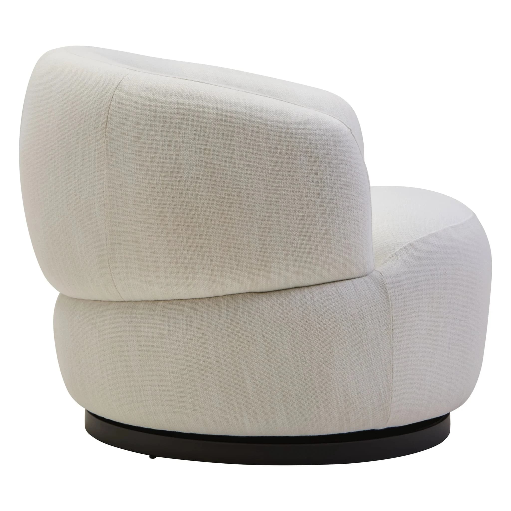 Bordo Textured Cream Curved Swivel Chair - Seating, photo 8 of 8