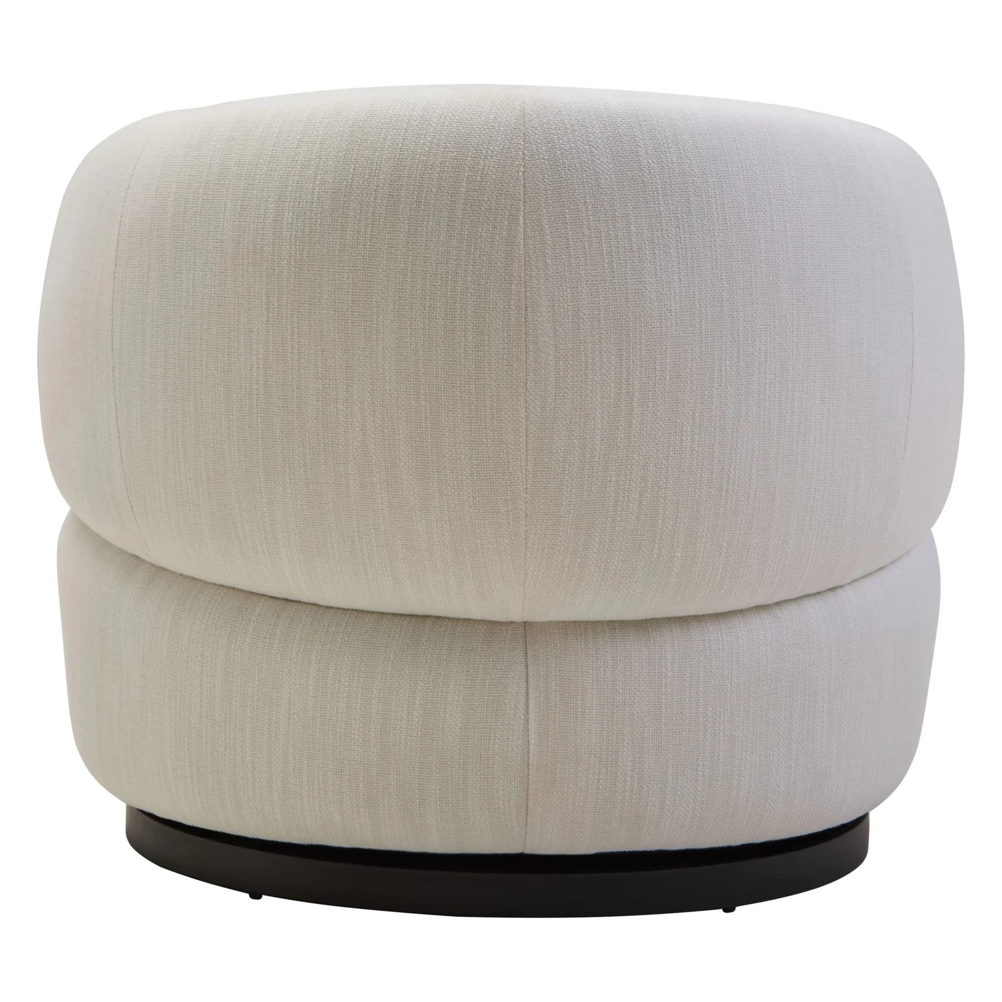 Bordo Textured Cream Curved Swivel Chair - Seating, photo 7 of 8